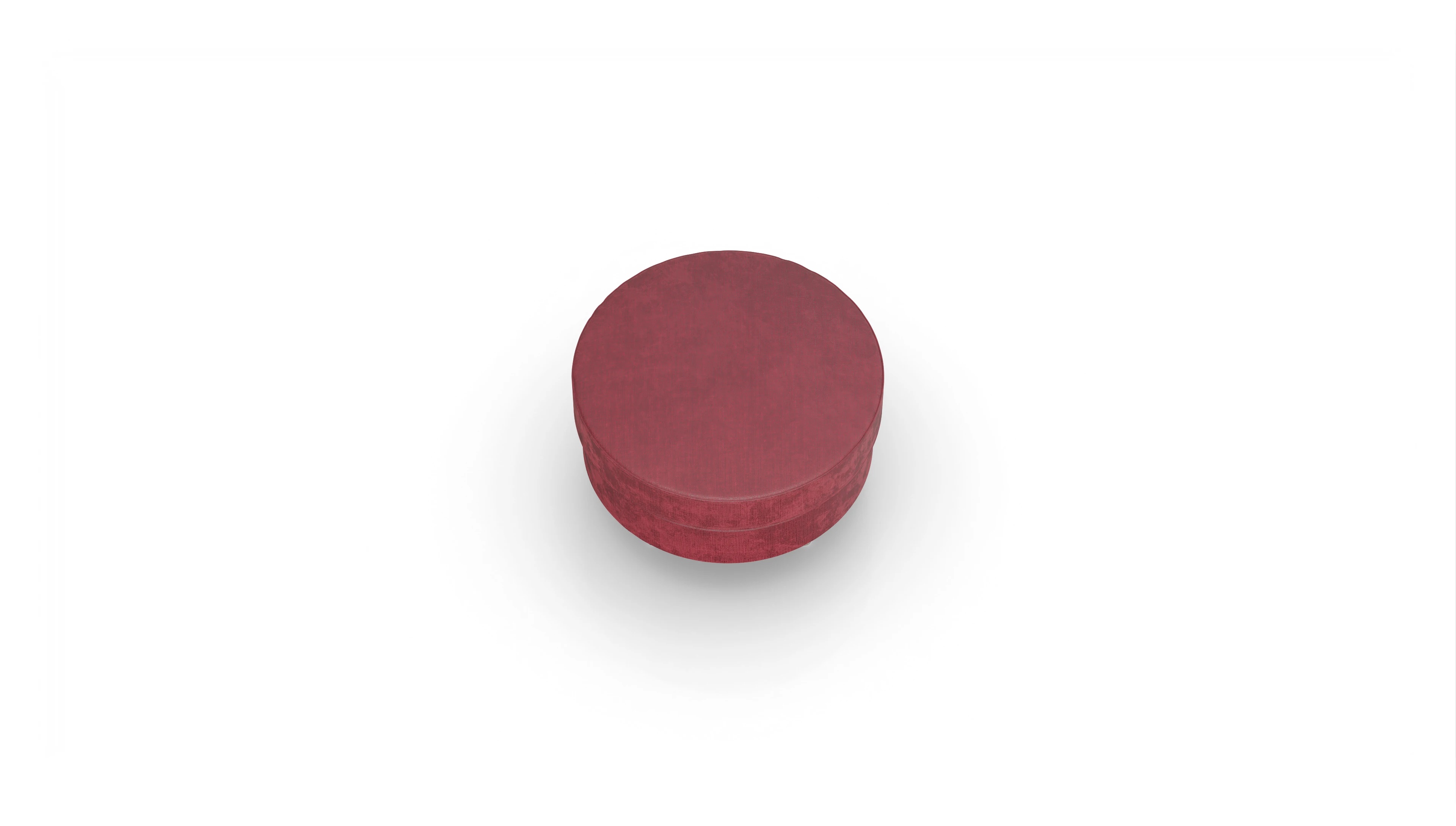 Design-Hocker Silea Ansicht des Produktes Silea Hocker in Stoff rot