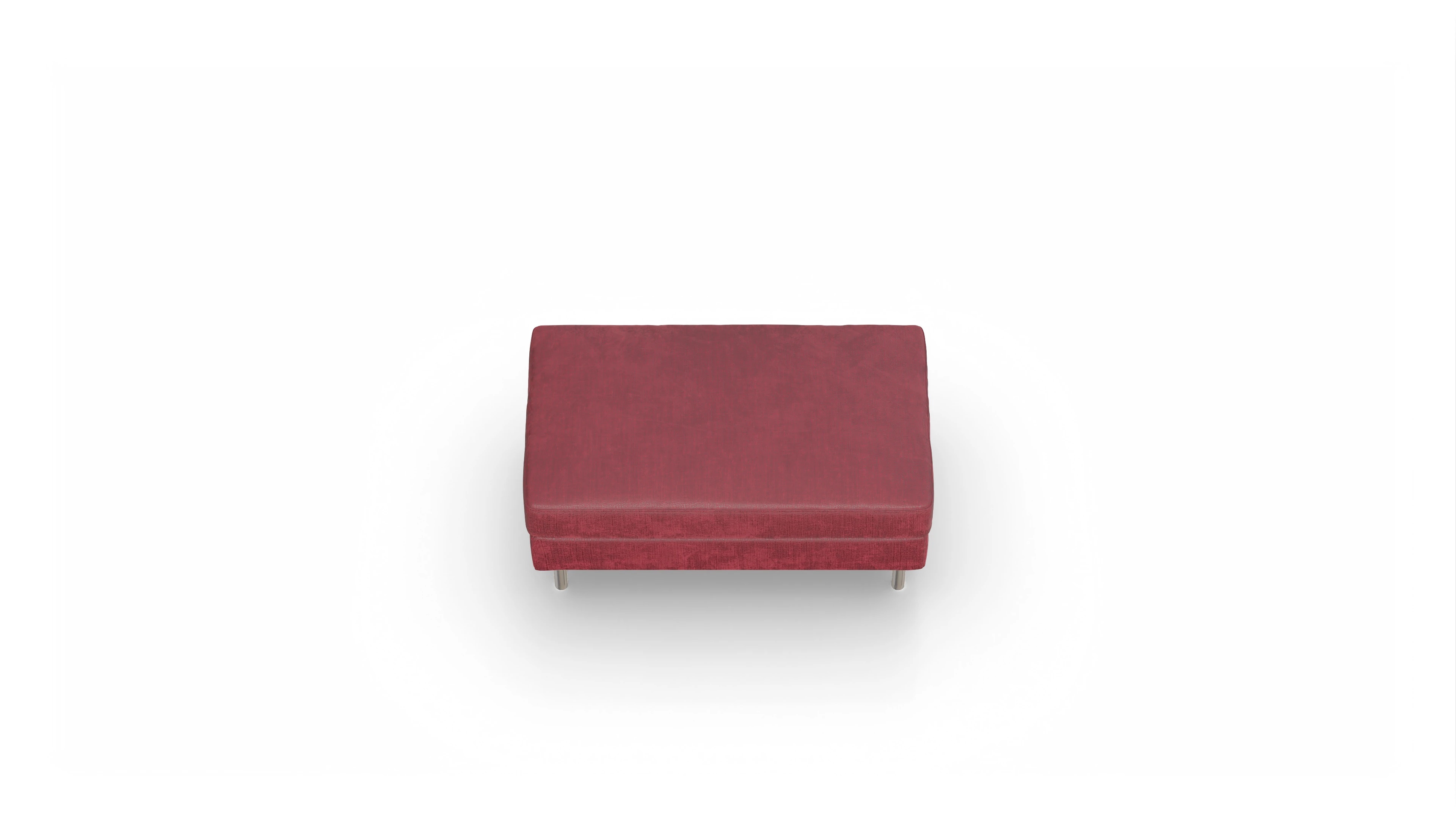 Ansicht des Produktes Silea Hocker in Stoff rot