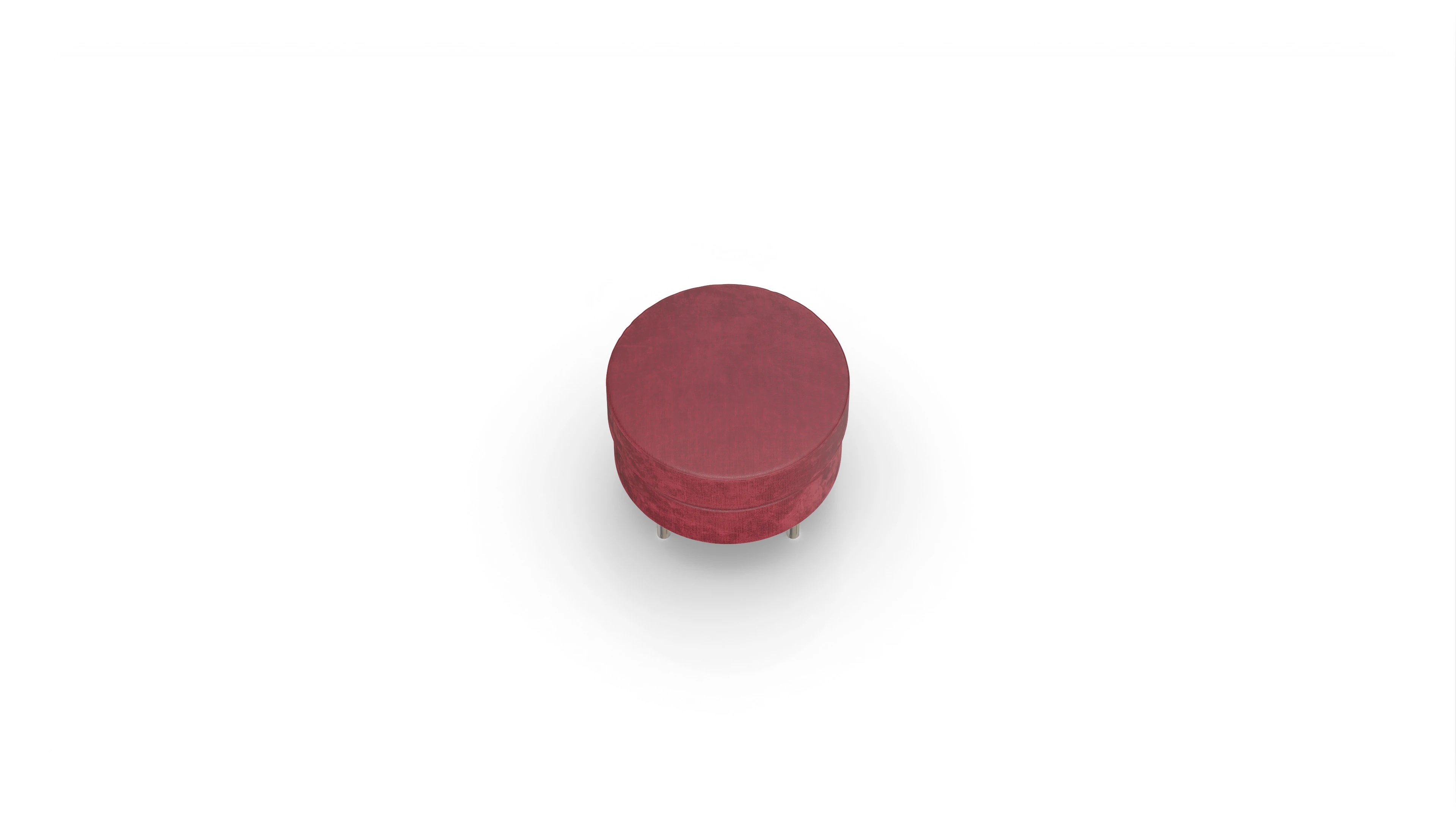 Ansicht des Produktes Silea Hocker in Stoff rot