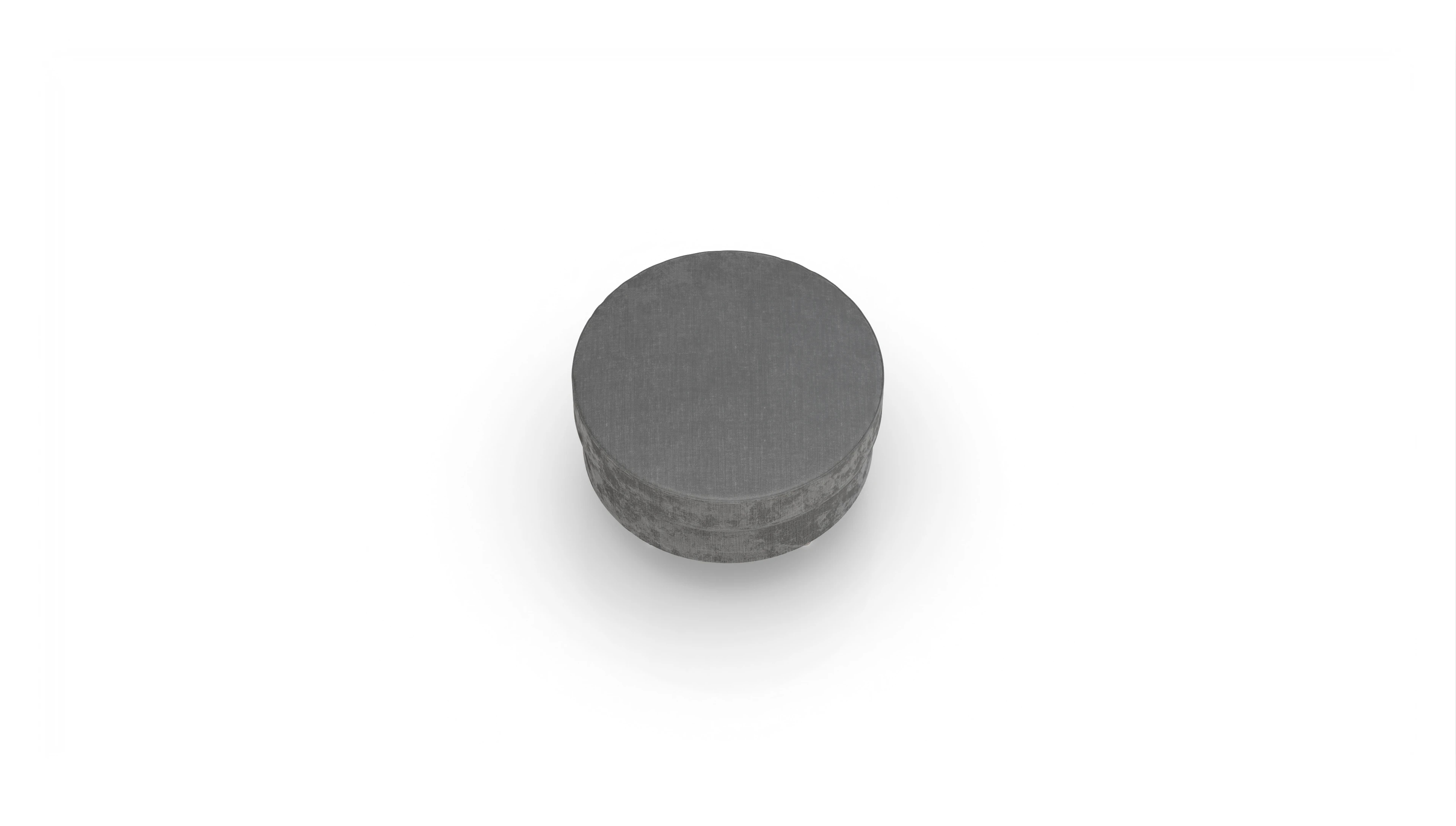 Ansicht des Produktes Silea Hocker in Stoff grau