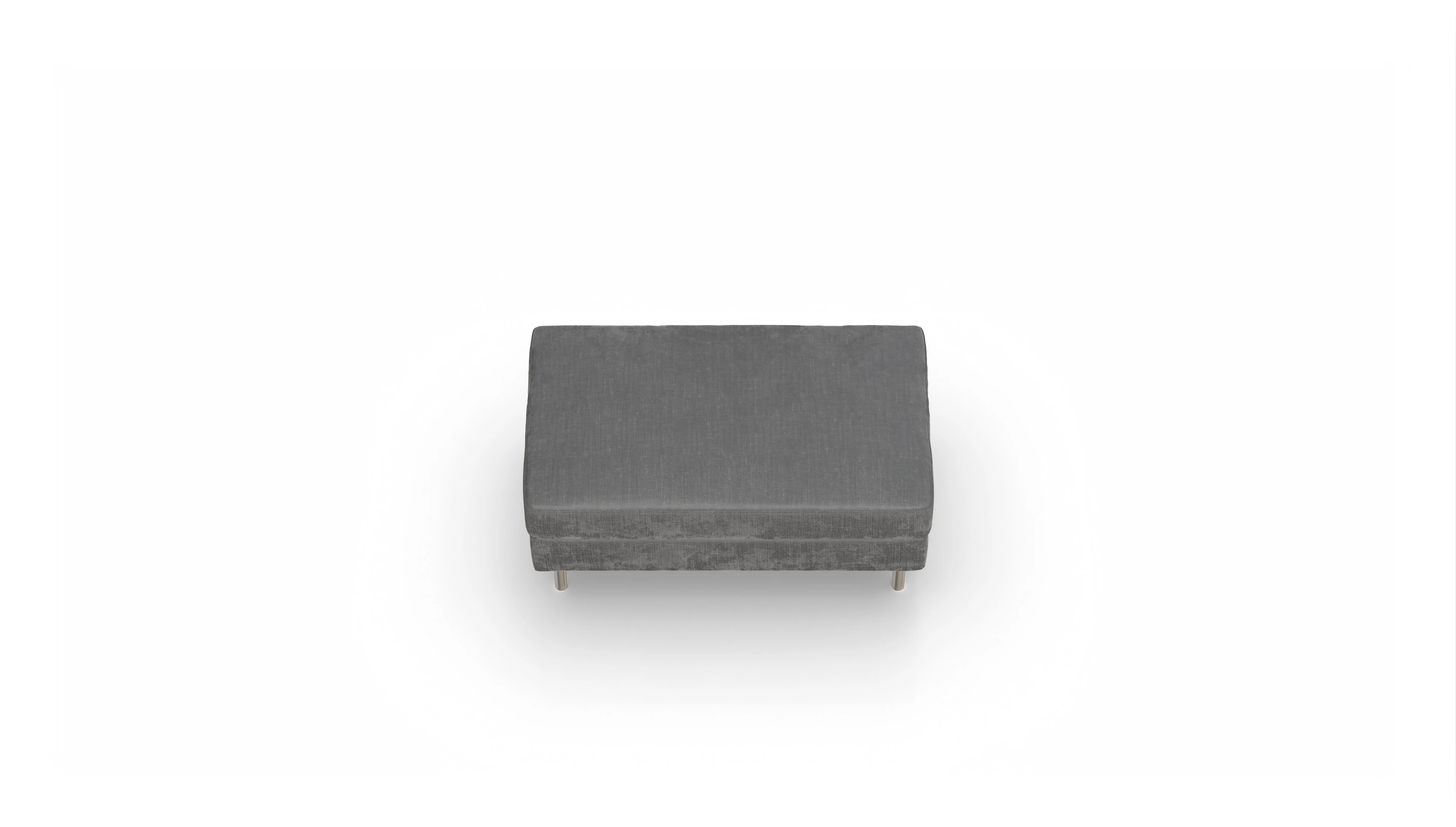 Ansicht des Produktes Silea Hocker in Stoff grau