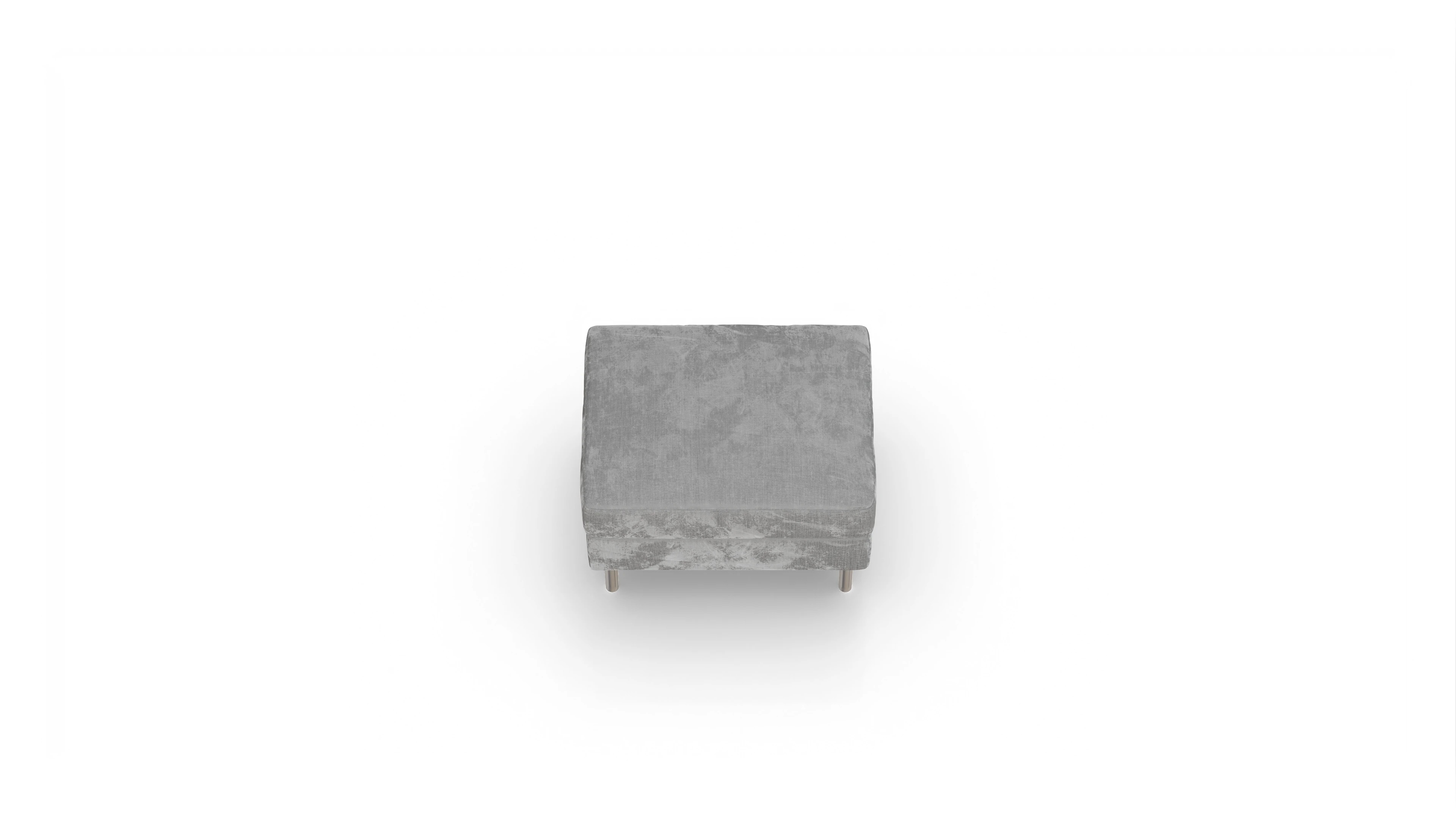 Ansicht des Produktes Silea Hocker in Stoff grau