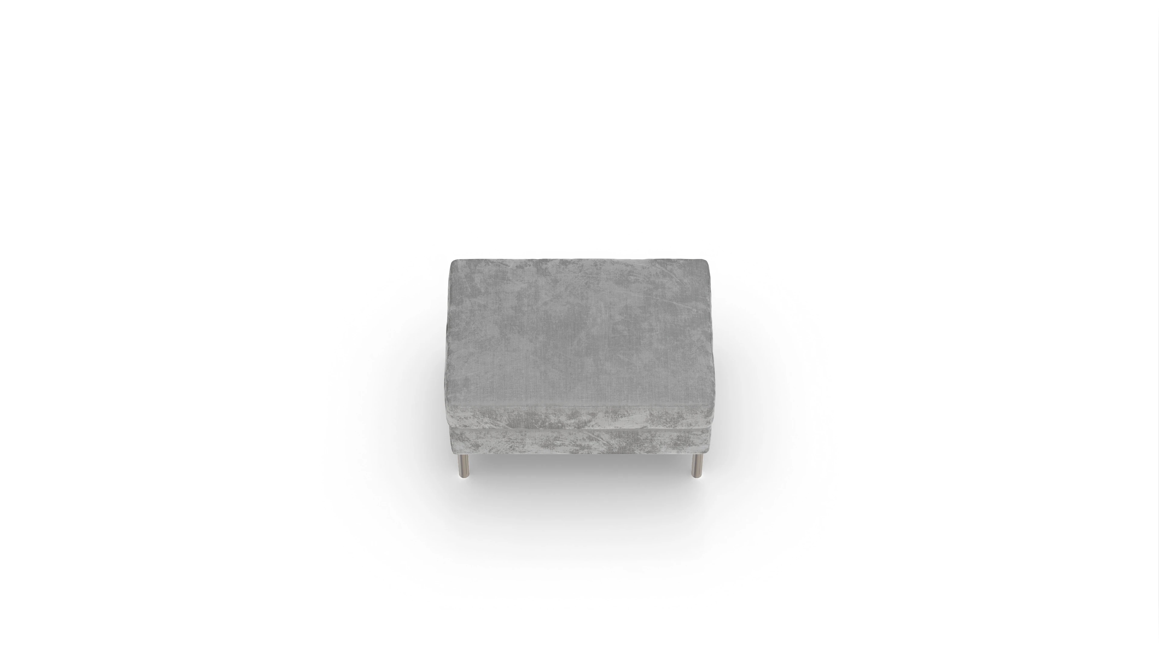 Design-Hocker Silea Ansicht des Produktes Silea Hocker in Stoff grau