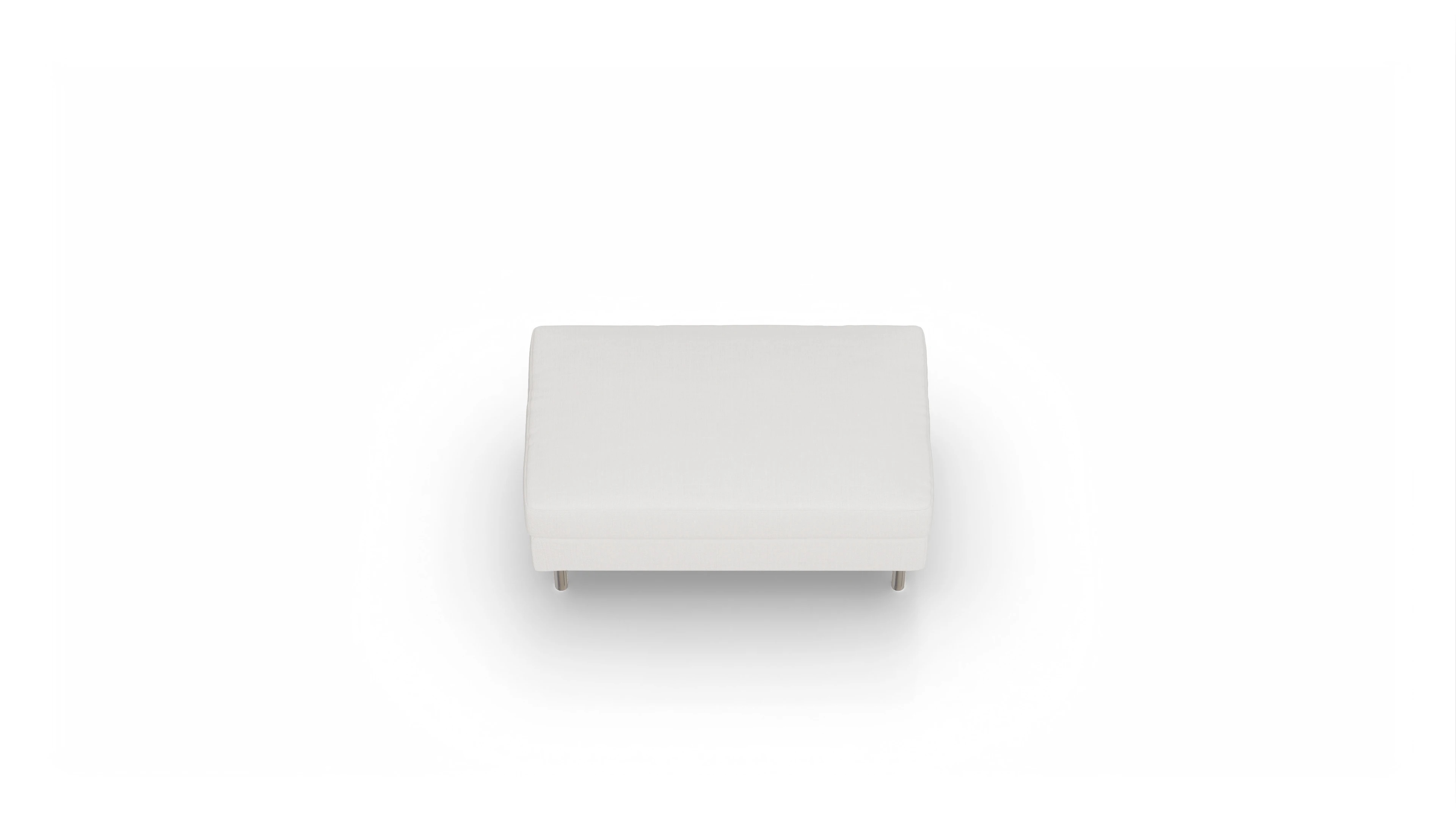 Design-Hocker Silea Ansicht des Produktes Silea Hocker in Stoff weiß