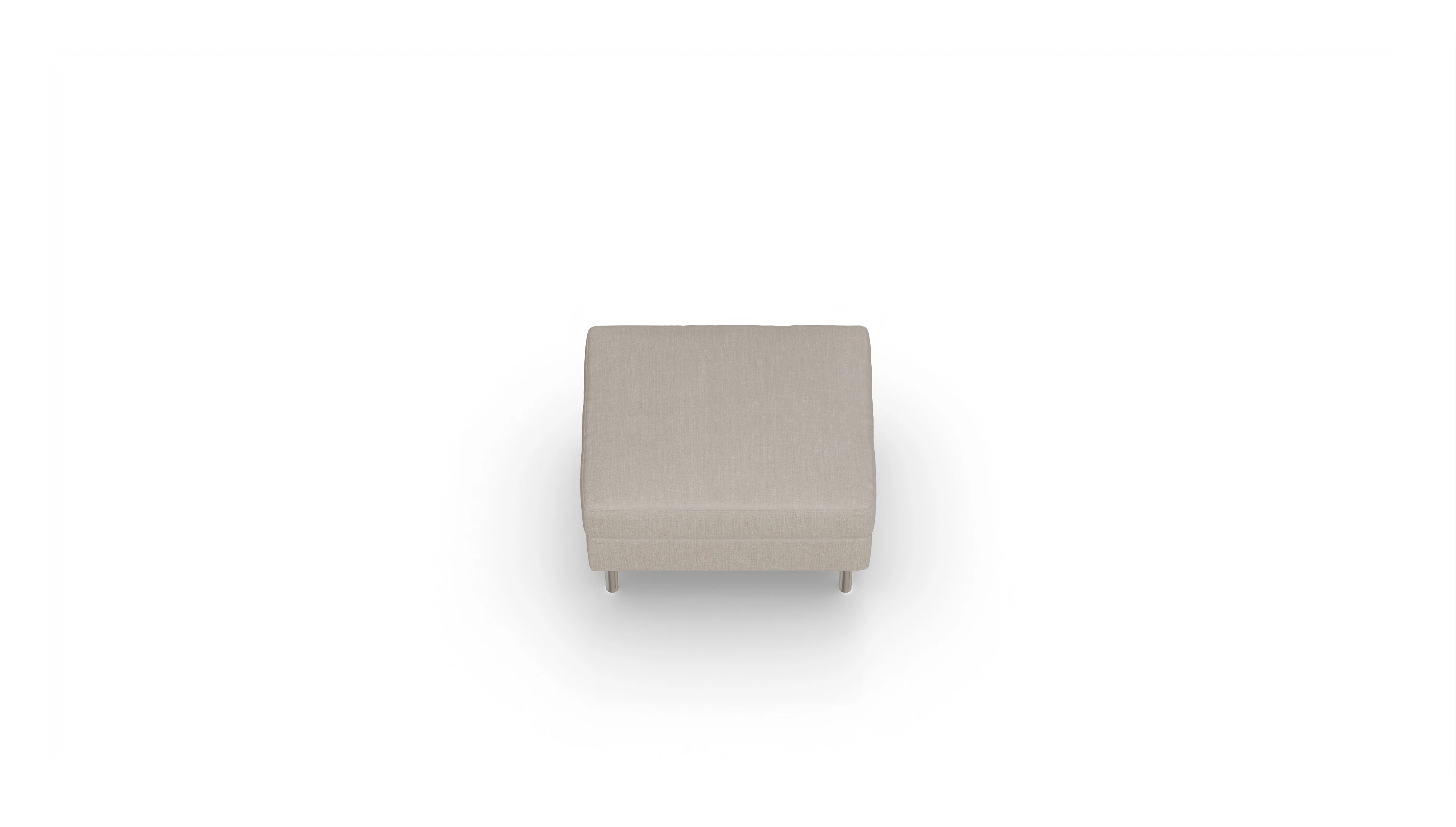 Design-Hocker Silea Ansicht des Produktes Silea Hocker in Stoff braun