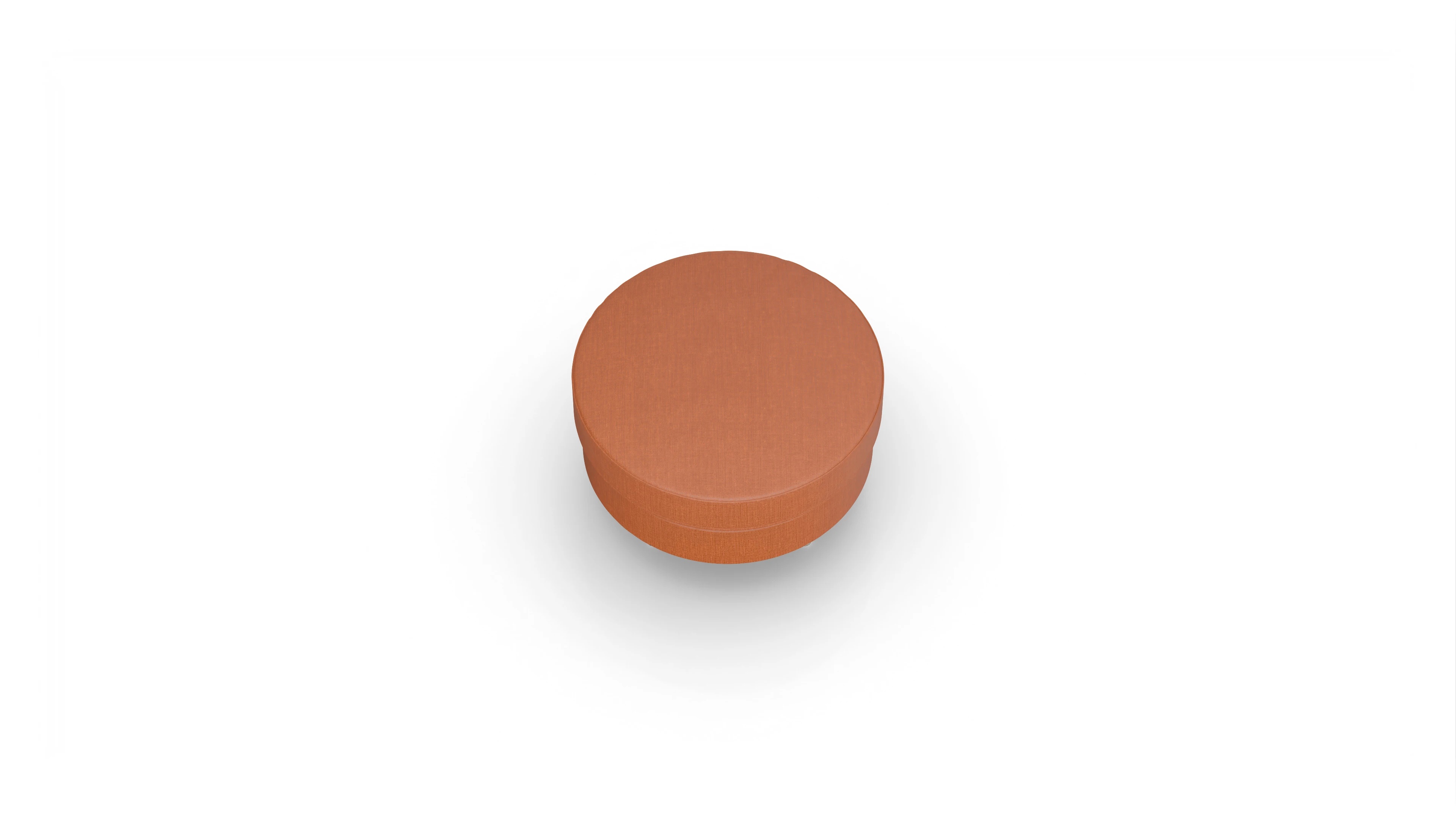 Ansicht des Produktes Silea Hocker in Stoff orange