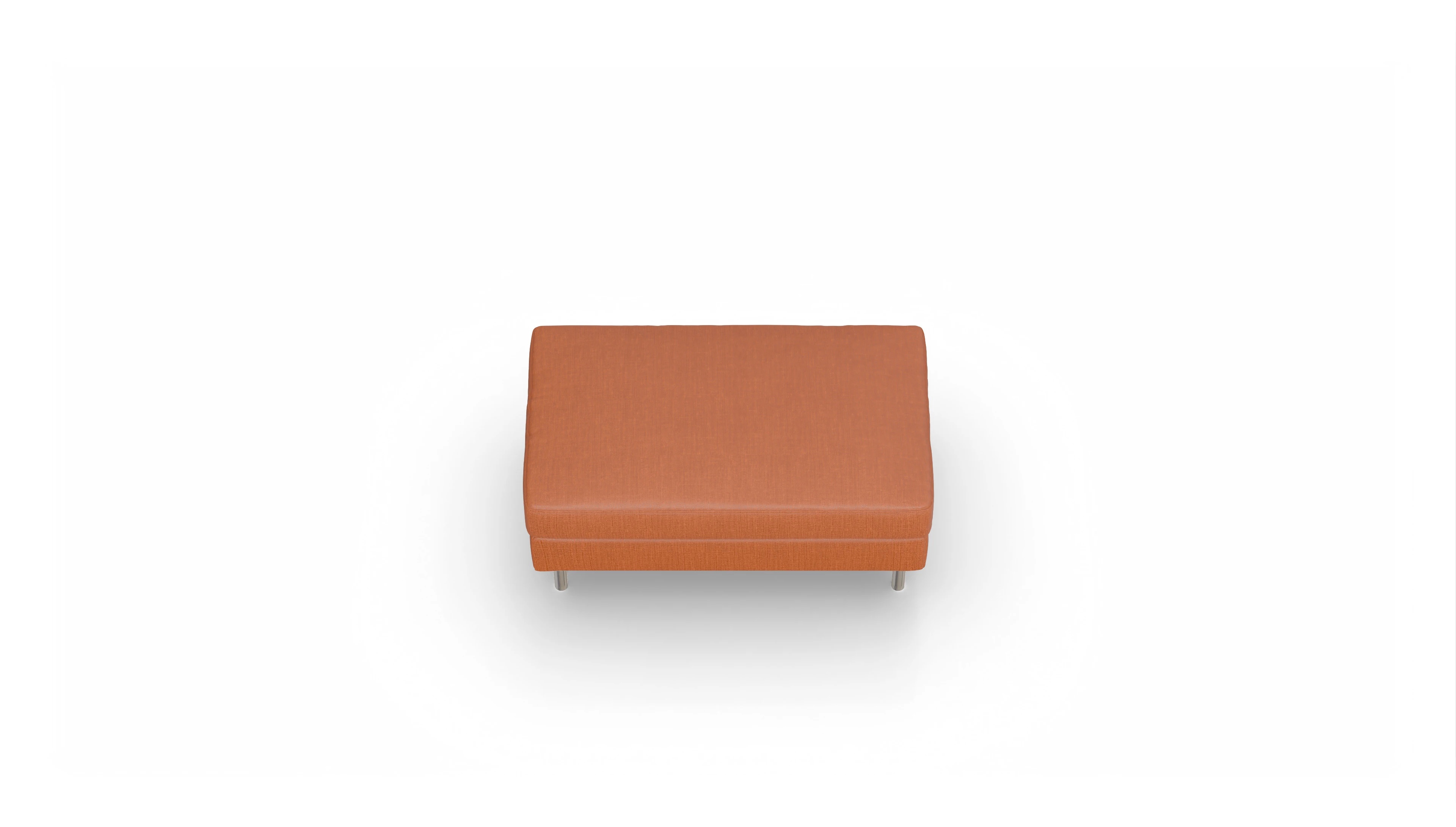 Ansicht des Produktes Silea Hocker in Stoff orange