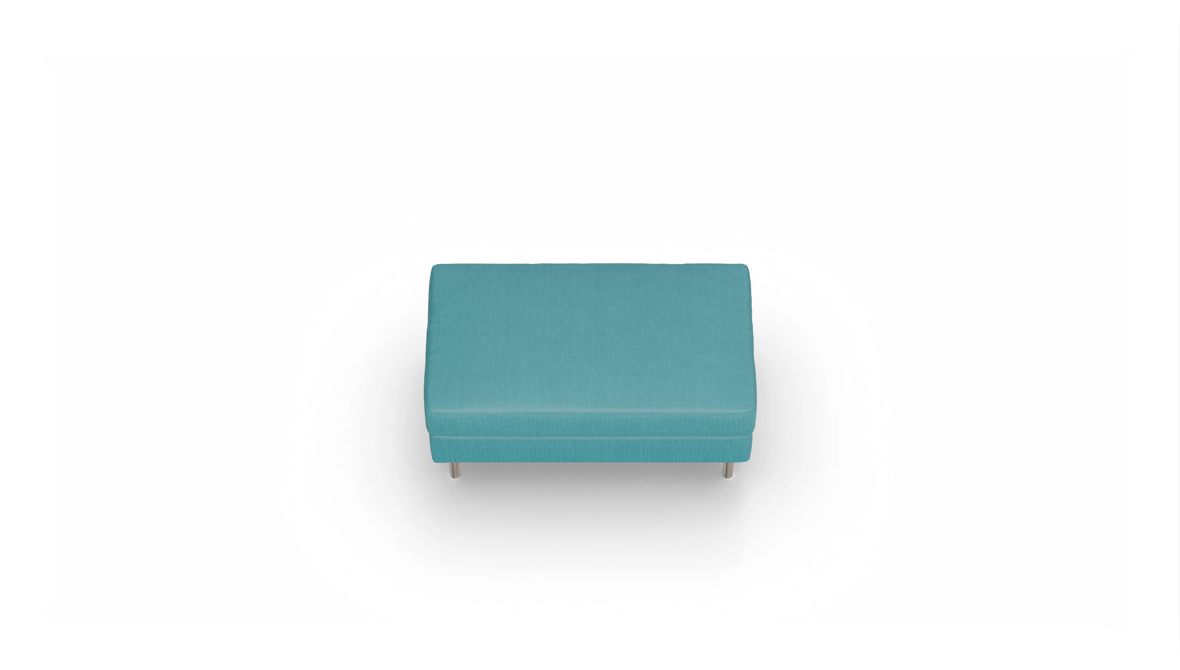 Ansicht des Produktes Silea Hocker in Stoff blau