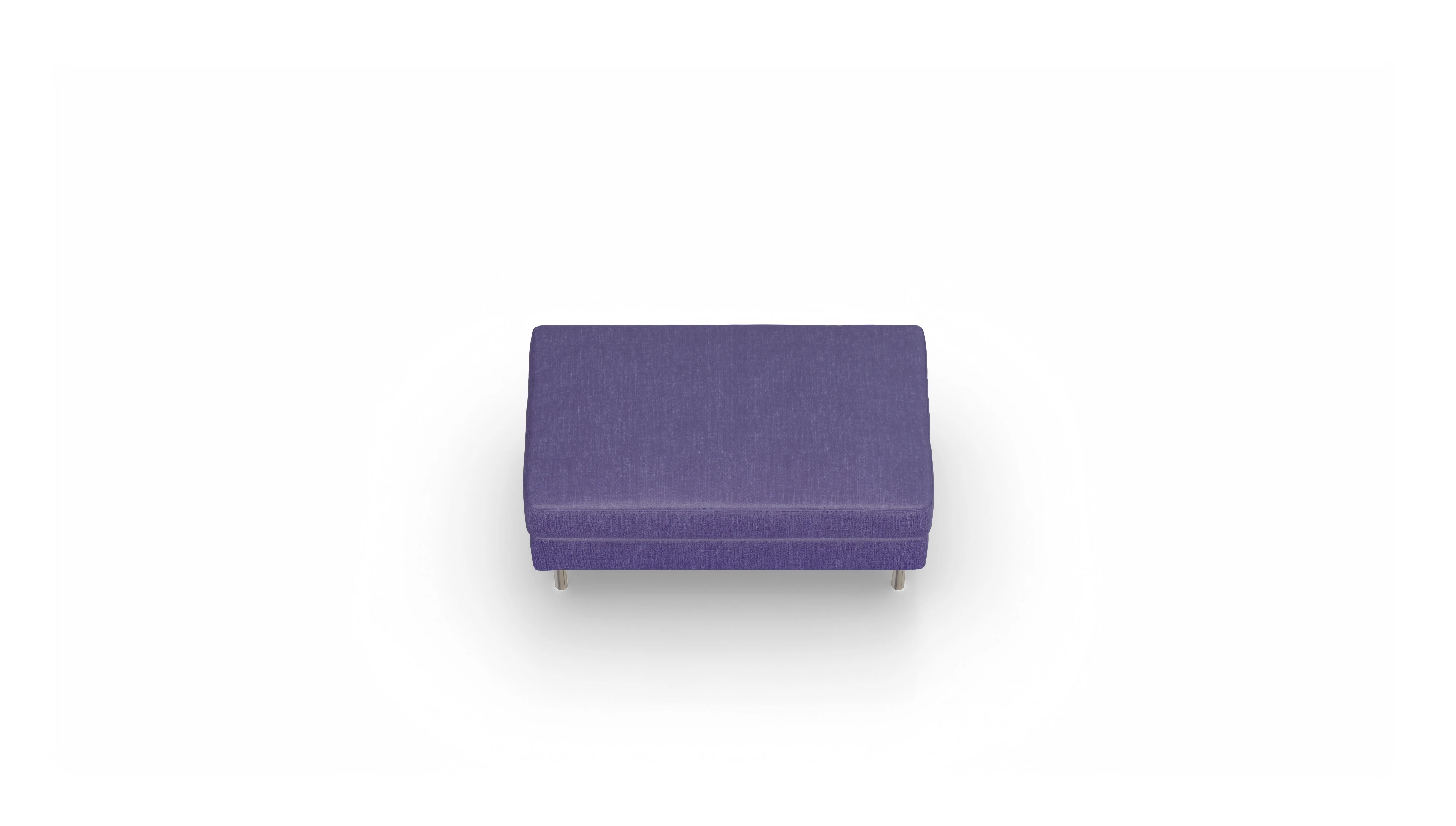 Design-Hocker Silea Ansicht des Produktes Silea Hocker in Stoff blau