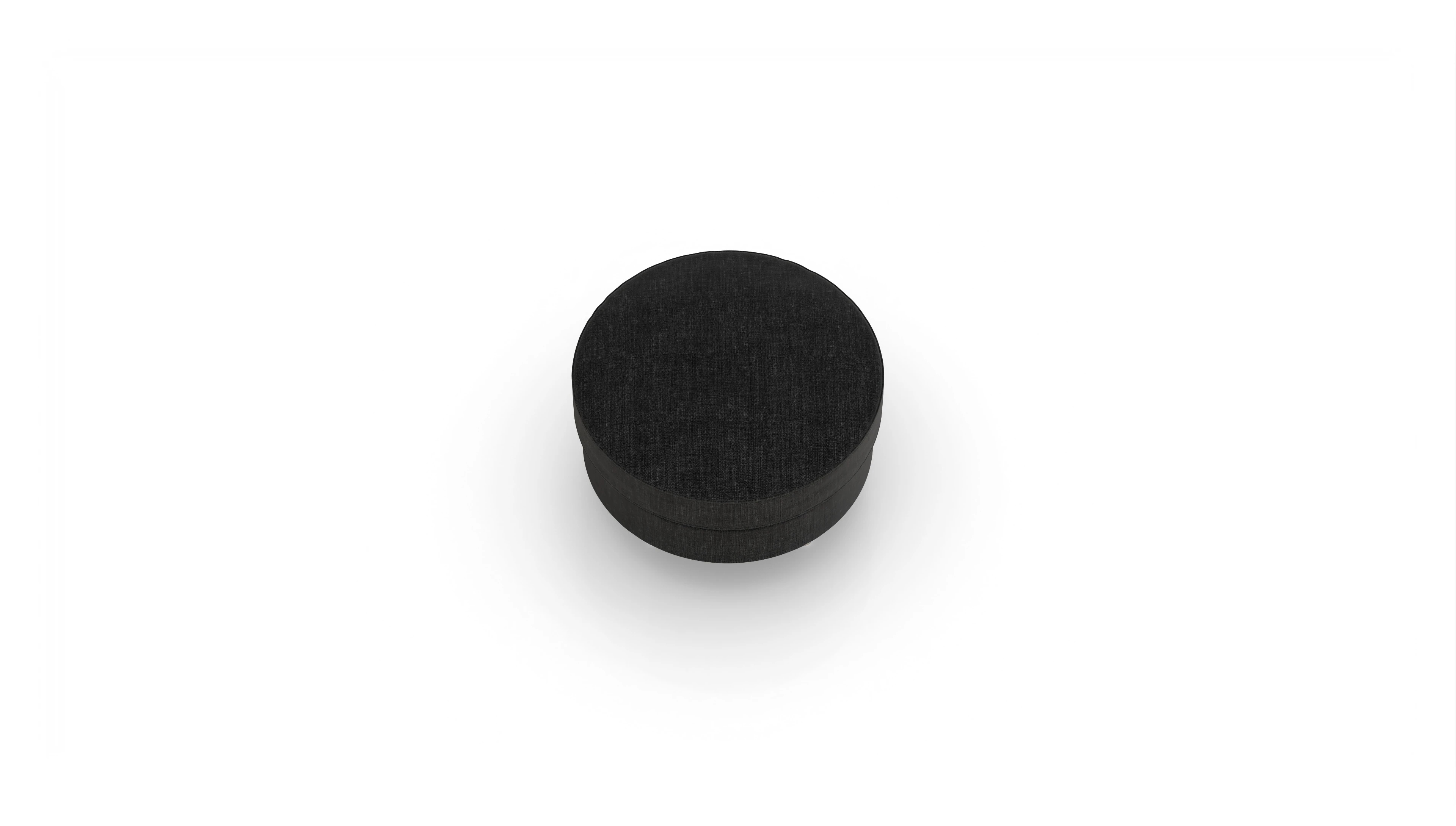 Ansicht des Produktes Silea Hocker in Stoff schwarz