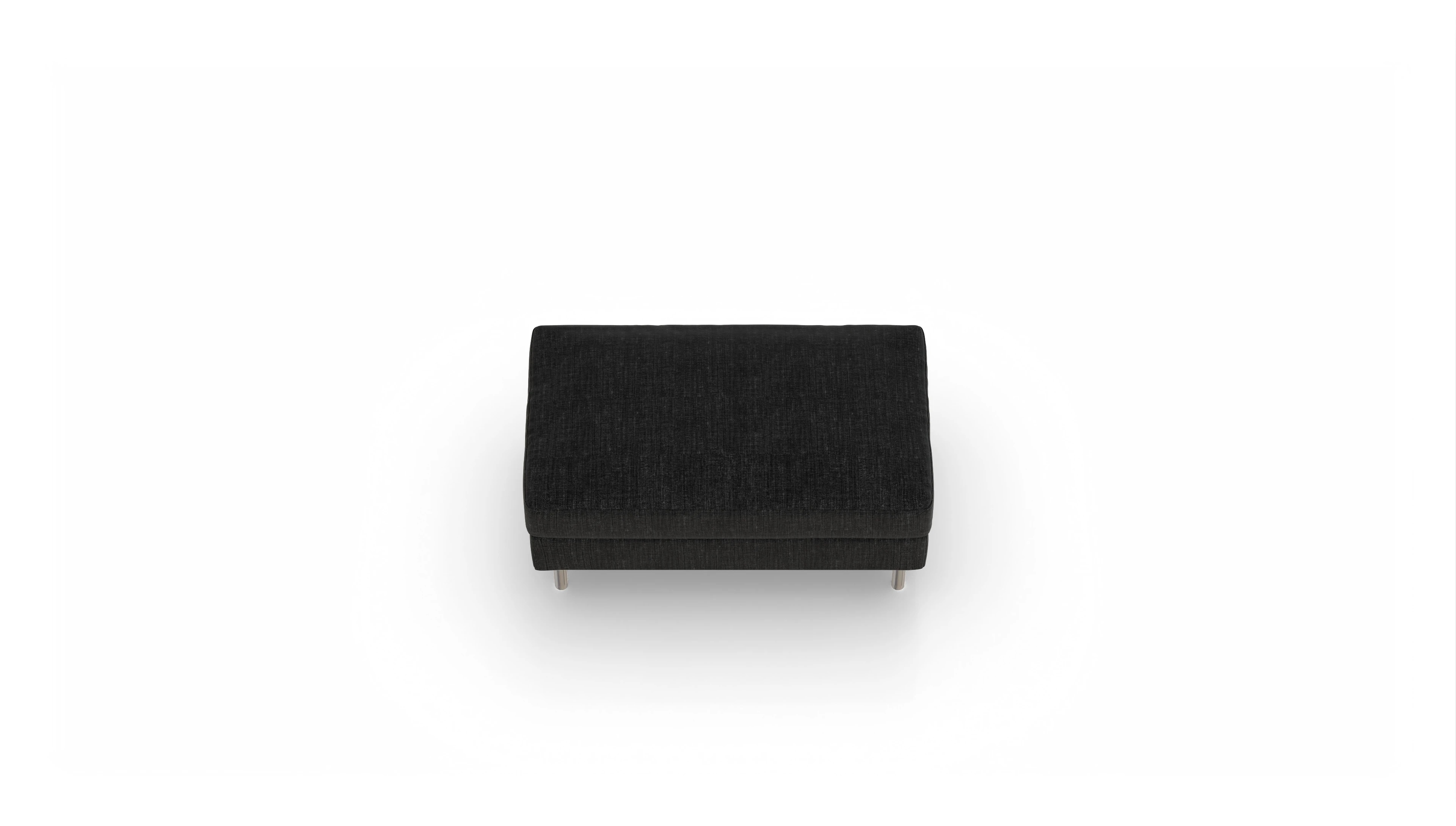 Ansicht des Produktes Silea Hocker in Stoff schwarz