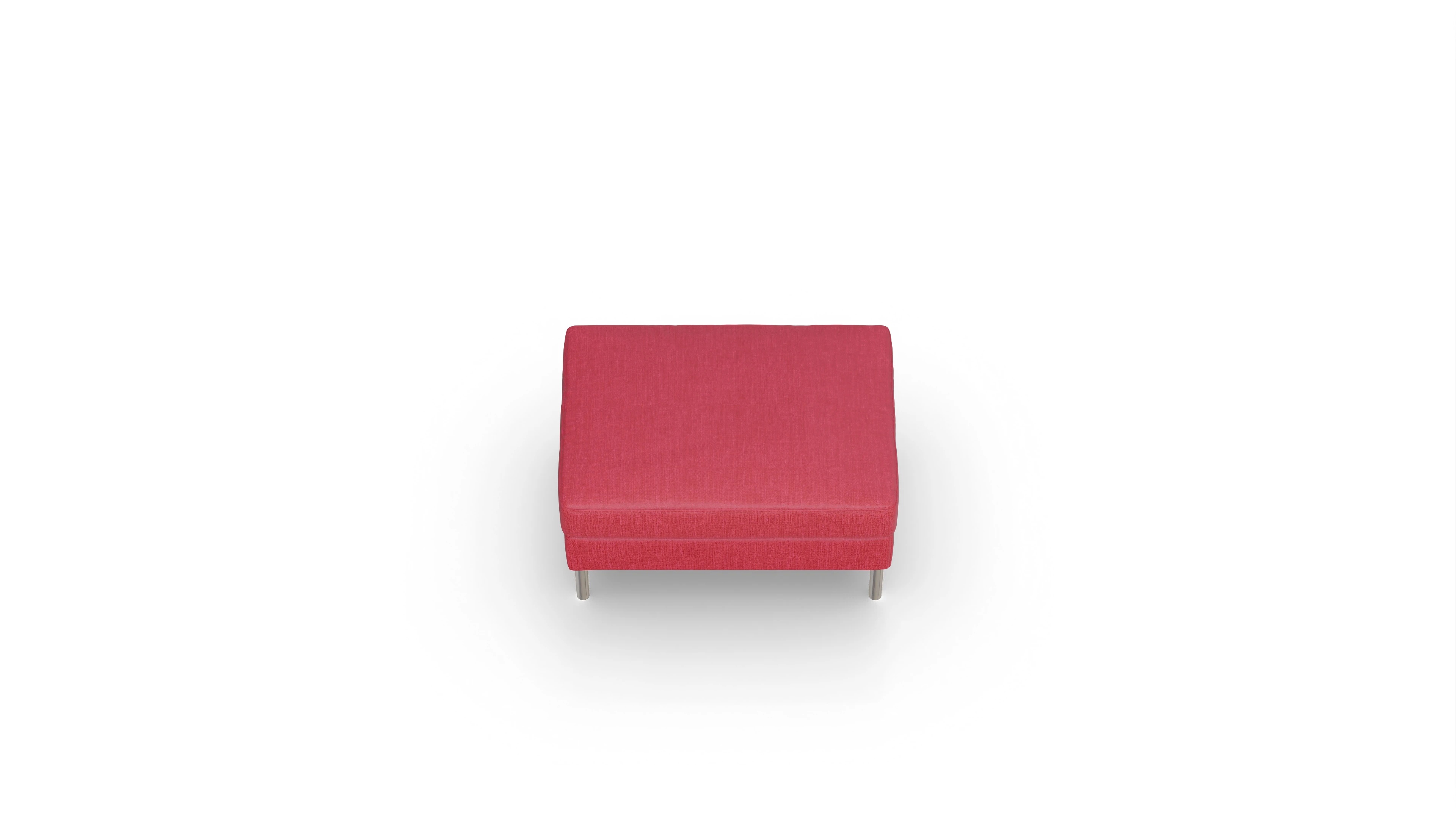 Design-Hocker Silea Ansicht des Produktes Silea Hocker in Stoff rot