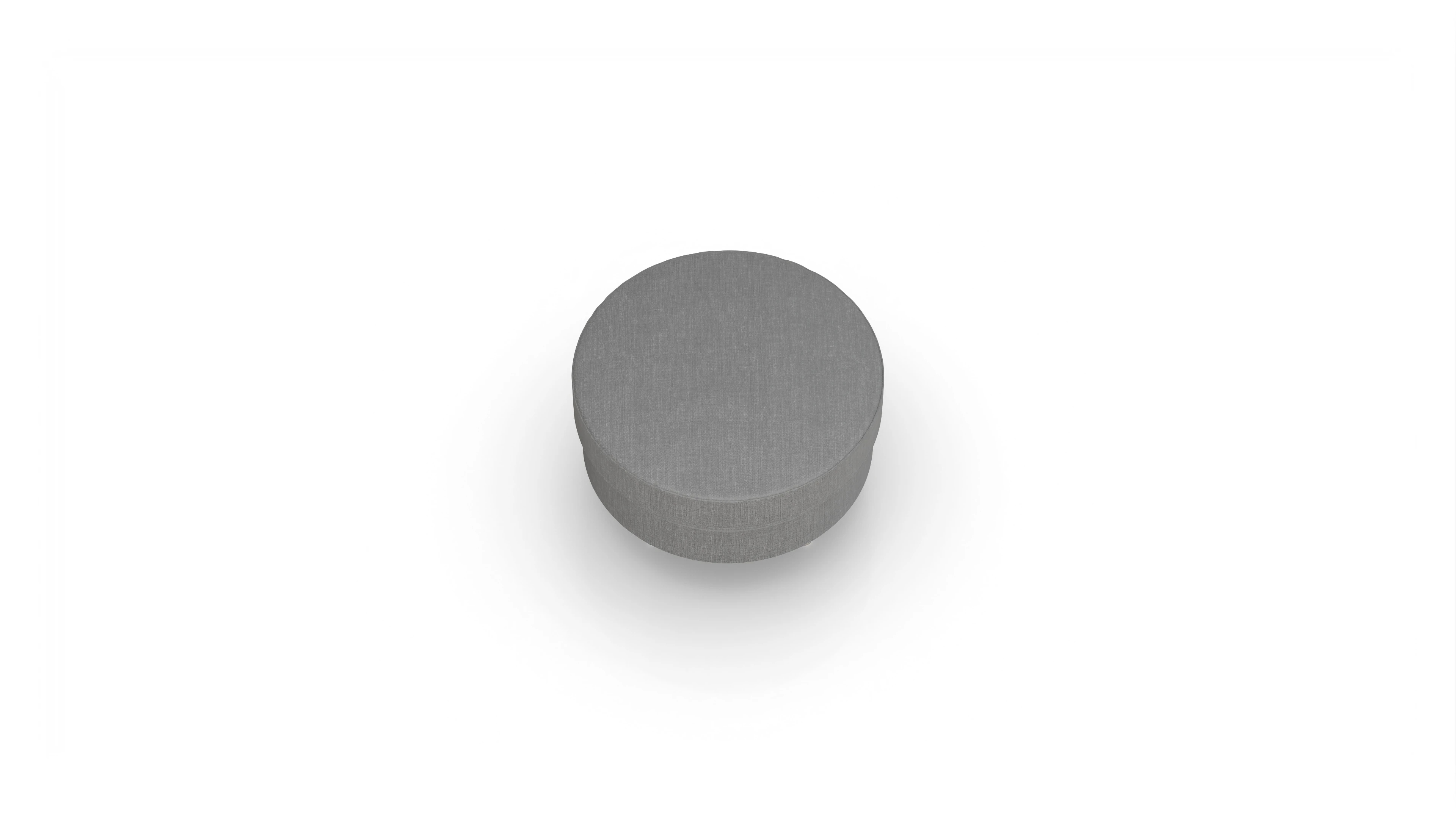 Ansicht des Produktes Silea Hocker in Stoff grau