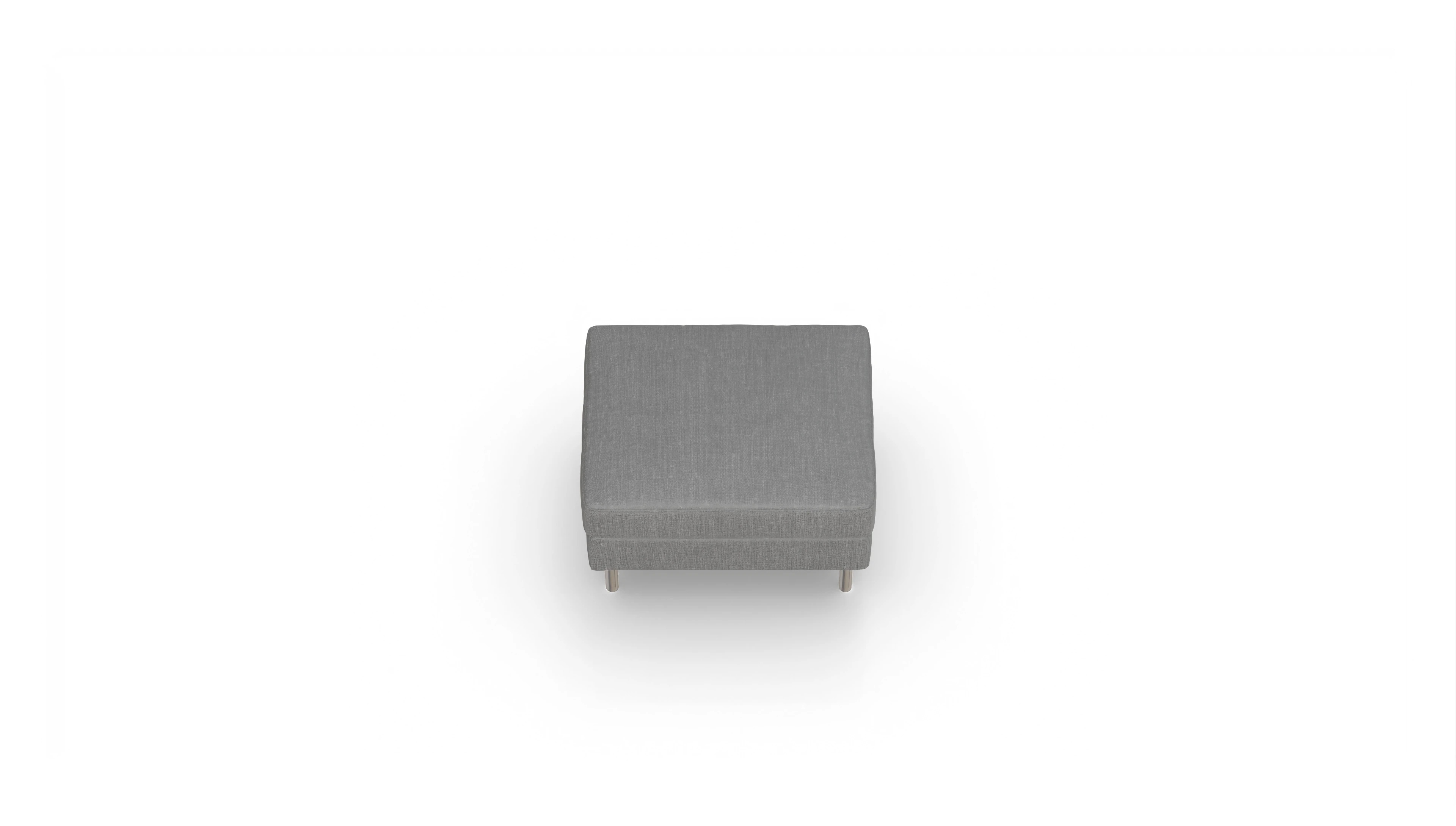 Ansicht des Produktes Silea Hocker in Stoff grau