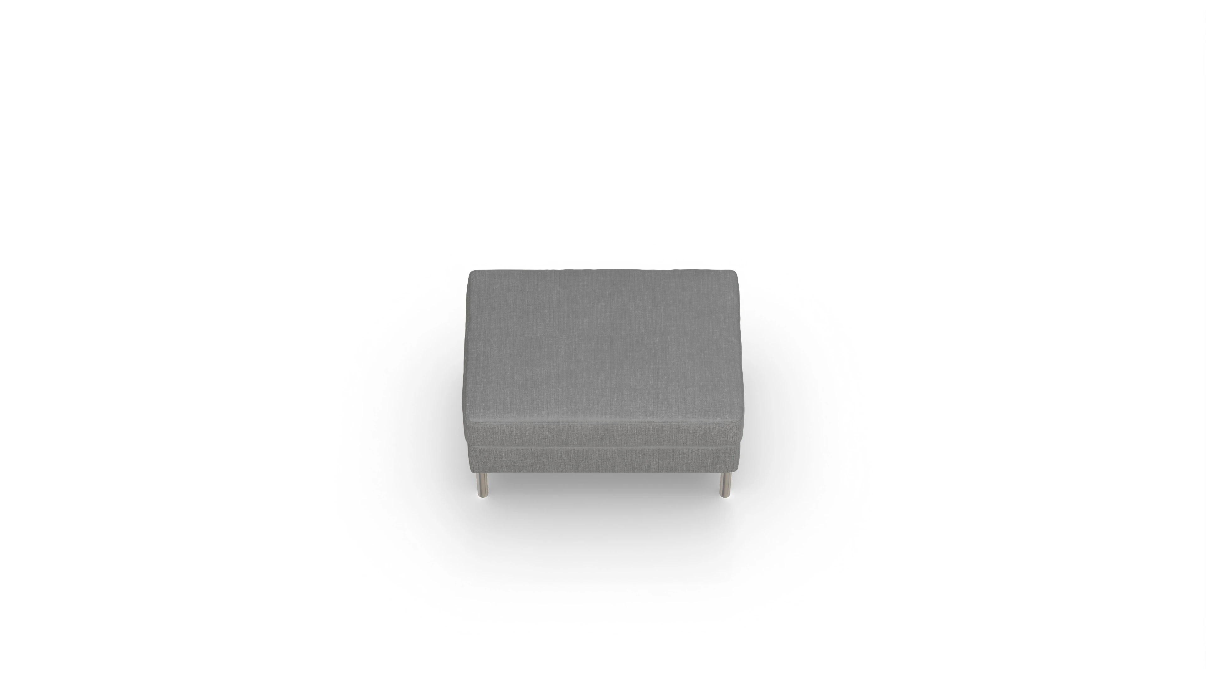 Ansicht des Produktes Silea Hocker in Stoff grau