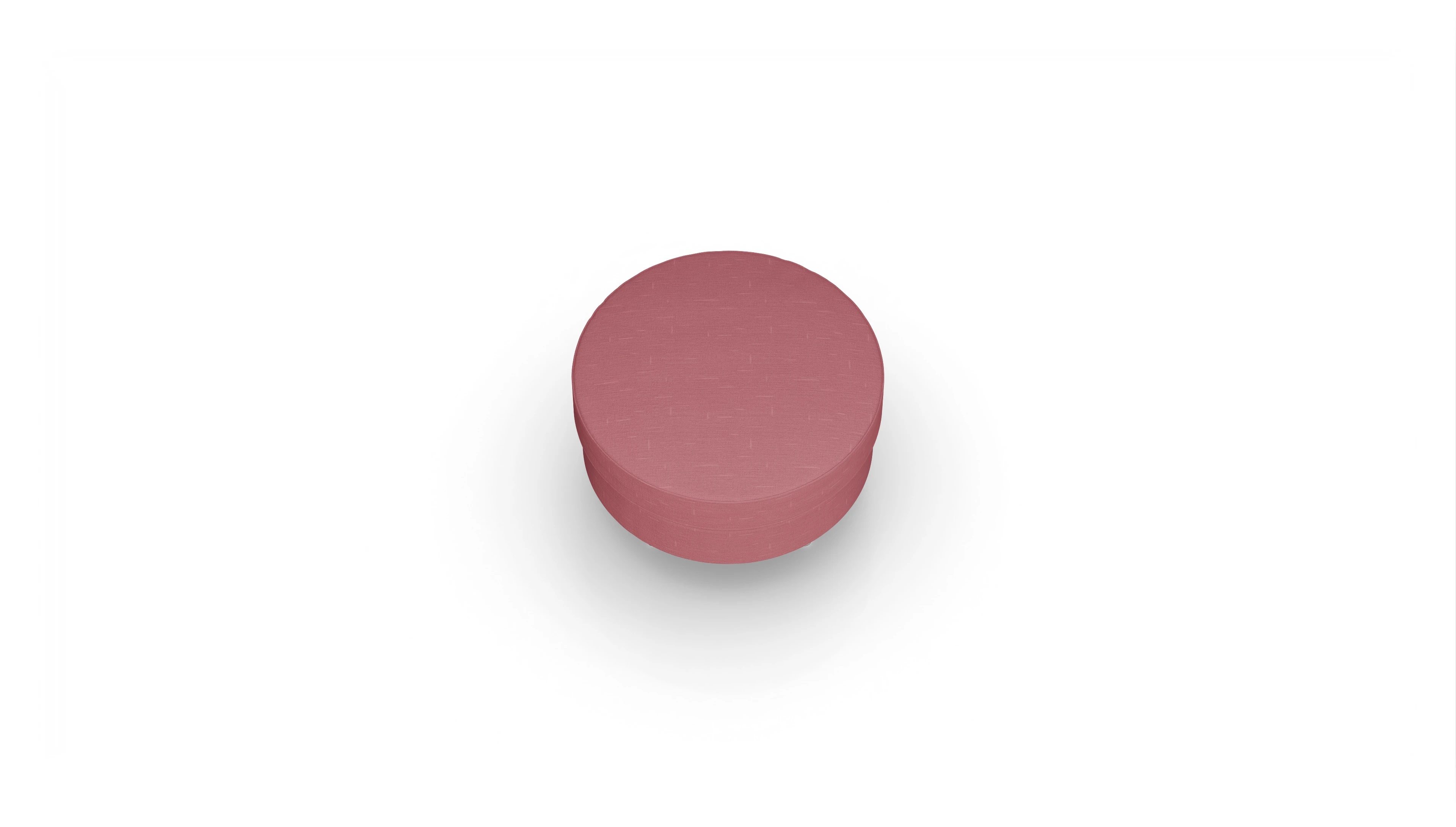 Ansicht des Produktes Silea Hocker in Stoff rot