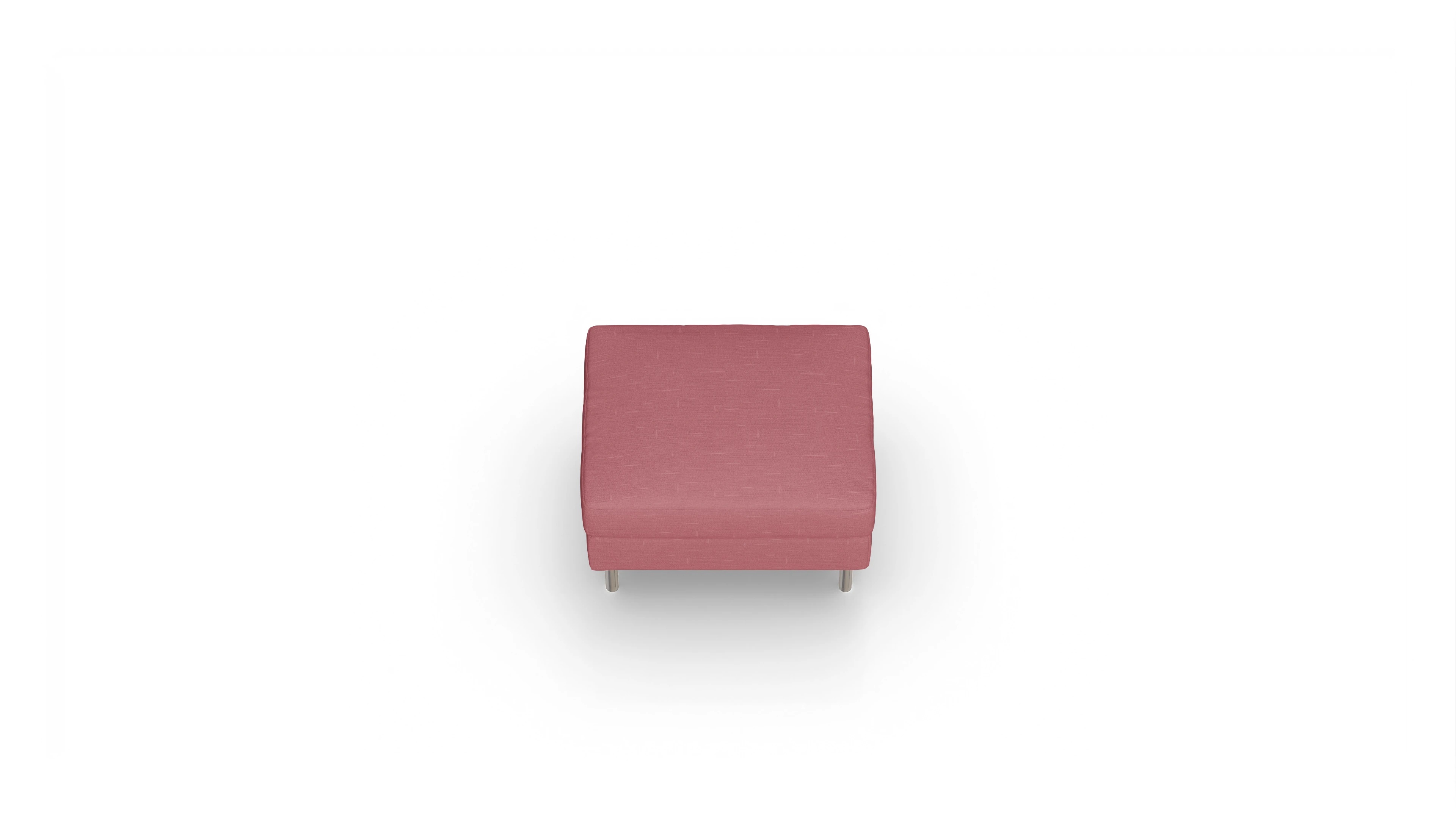 Design-Hocker Silea Ansicht des Produktes Silea Hocker in Stoff rot