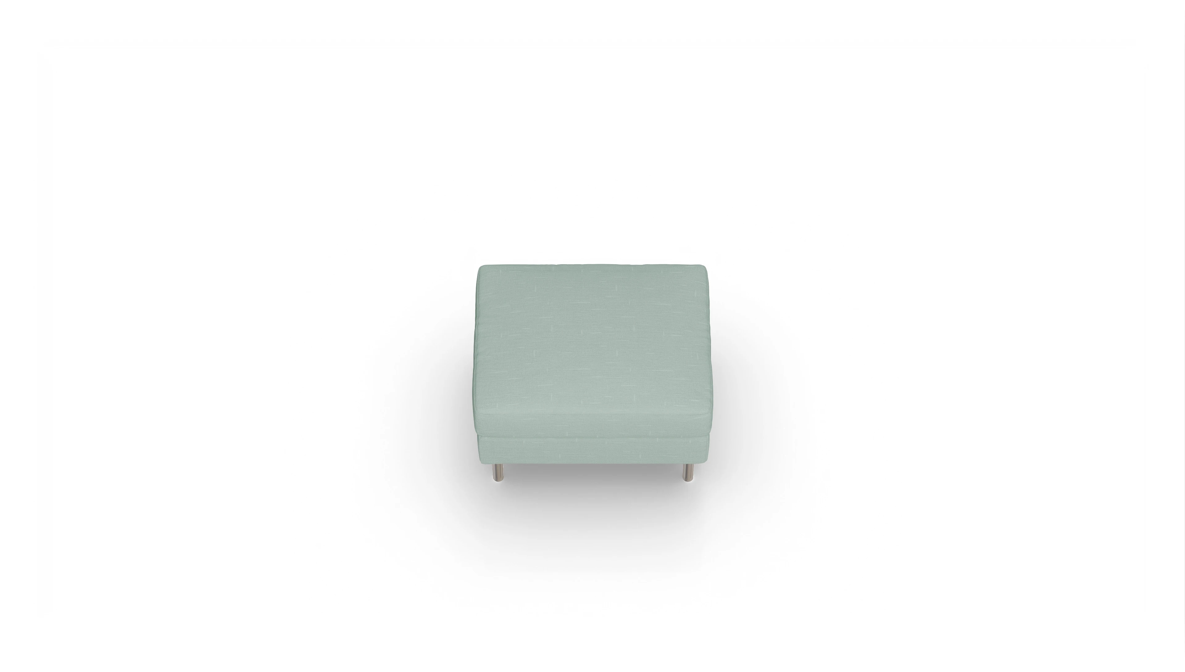 Ansicht des Produktes Silea Hocker in Stoff grün