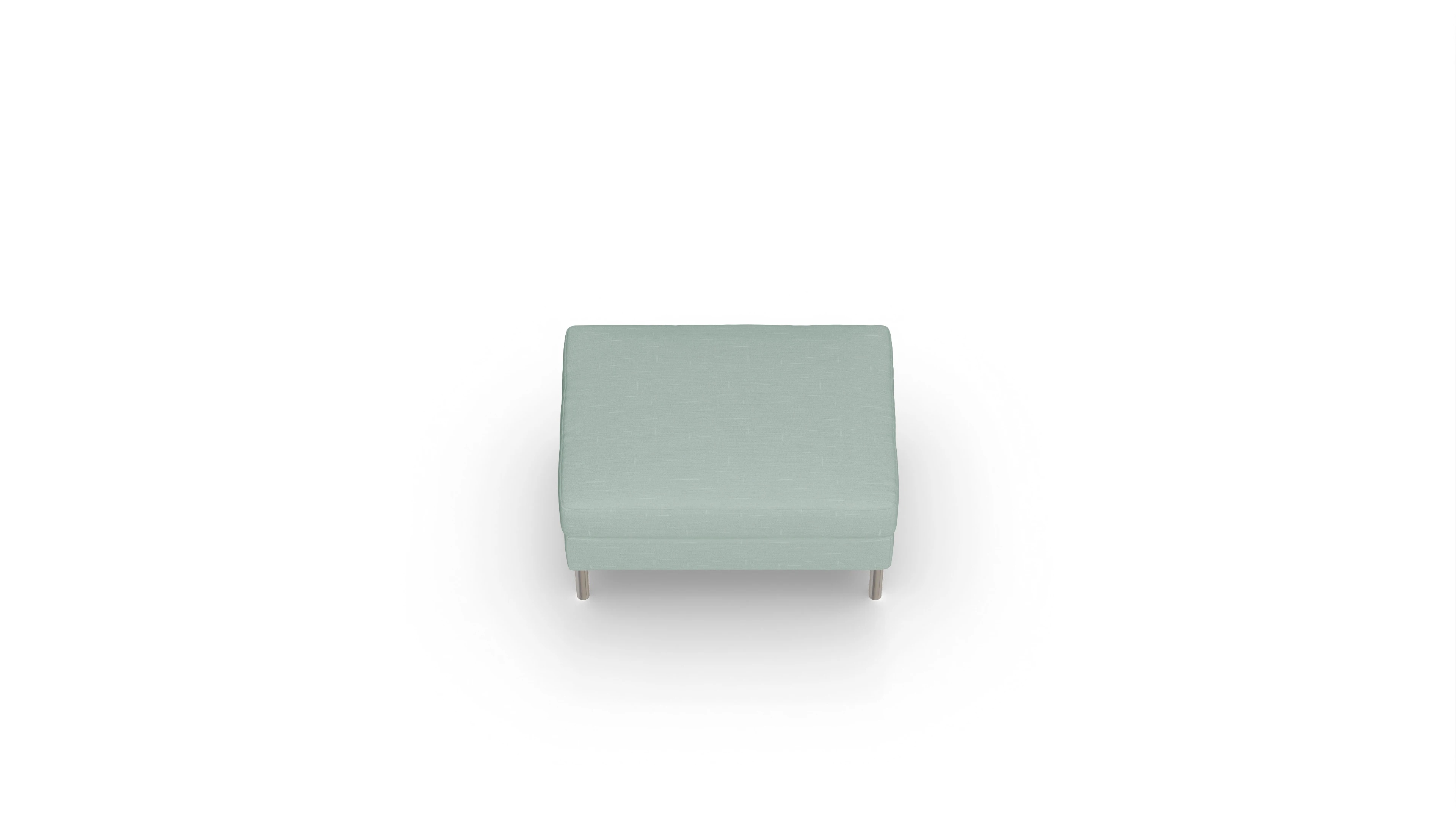 Ansicht des Produktes Silea Hocker in Stoff grün