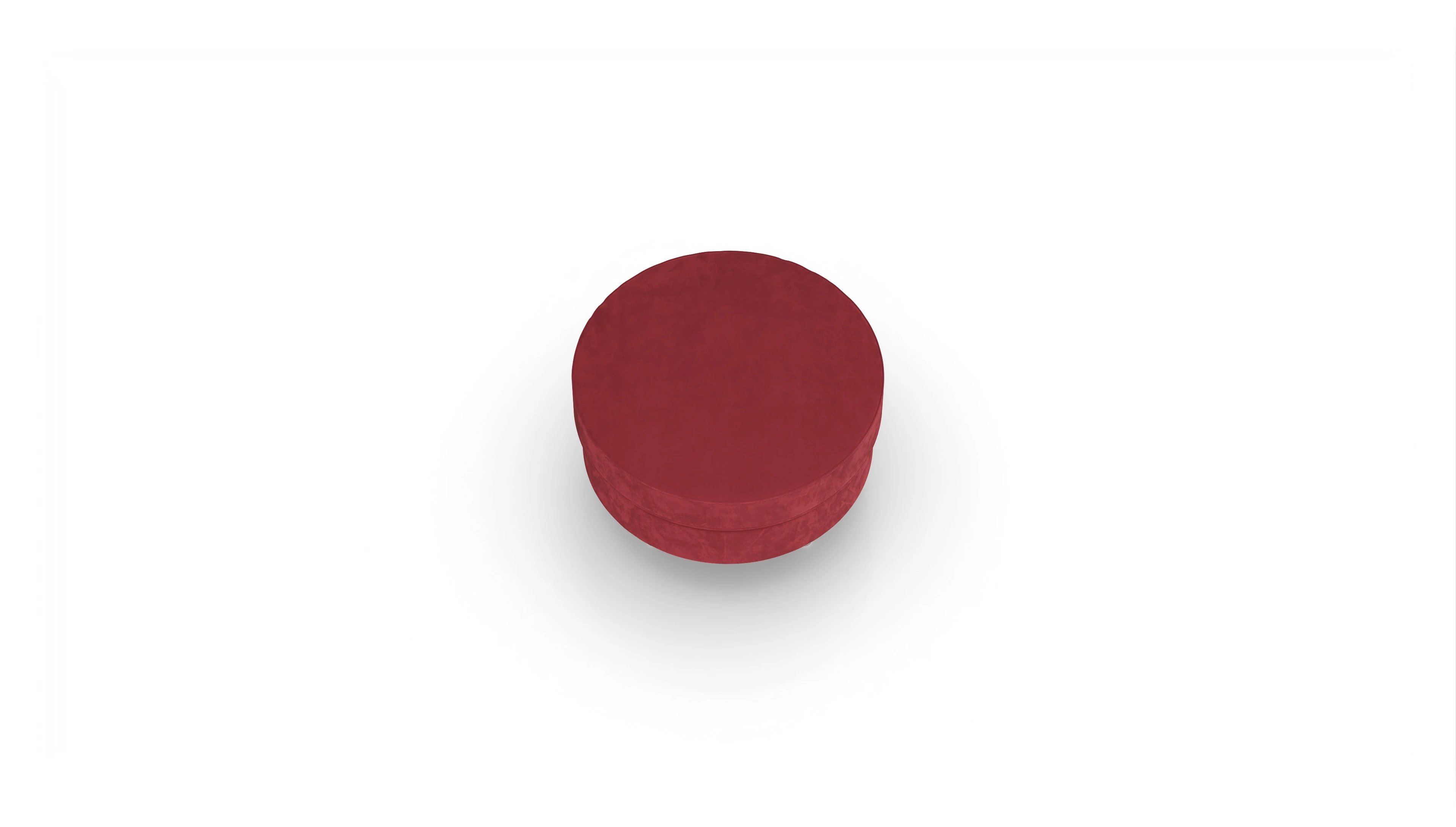 Design-Hocker Silea Ansicht des Produktes Silea Hocker in Samt rot