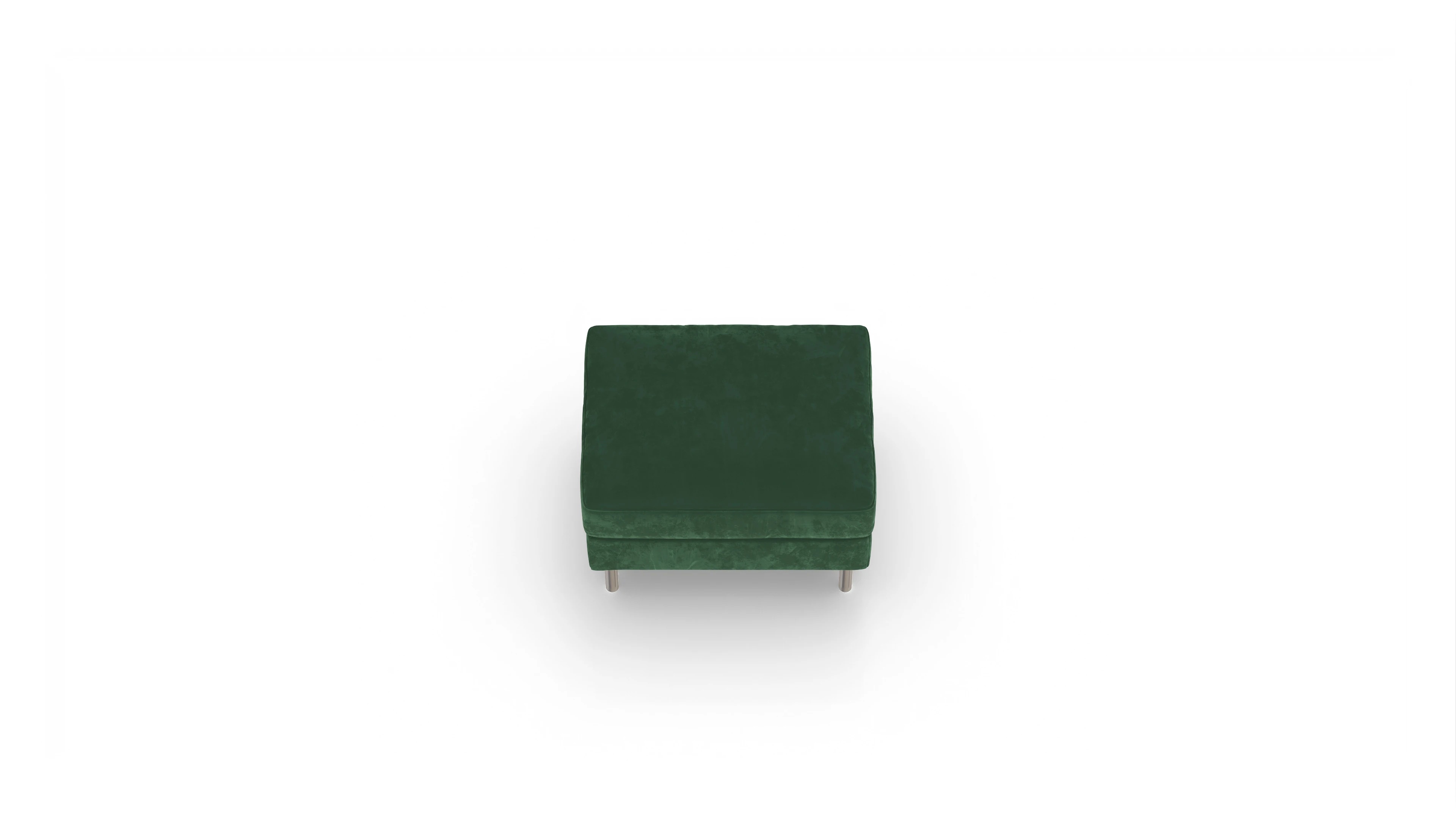 Design-Hocker Silea Ansicht des Produktes Silea Hocker in Samt grün