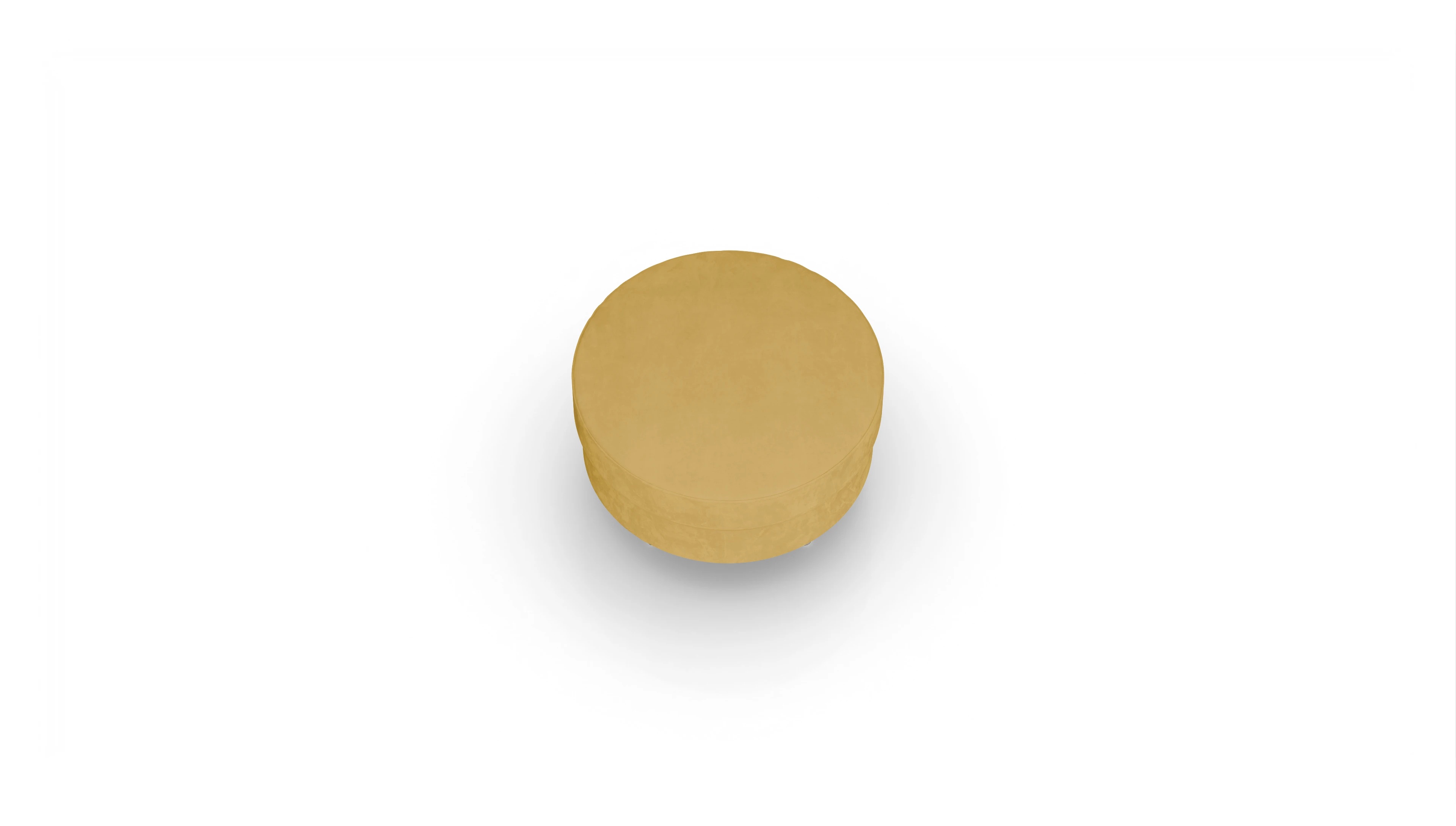 Design-Hocker Silea Ansicht des Produktes Silea Hocker in Samt gelb