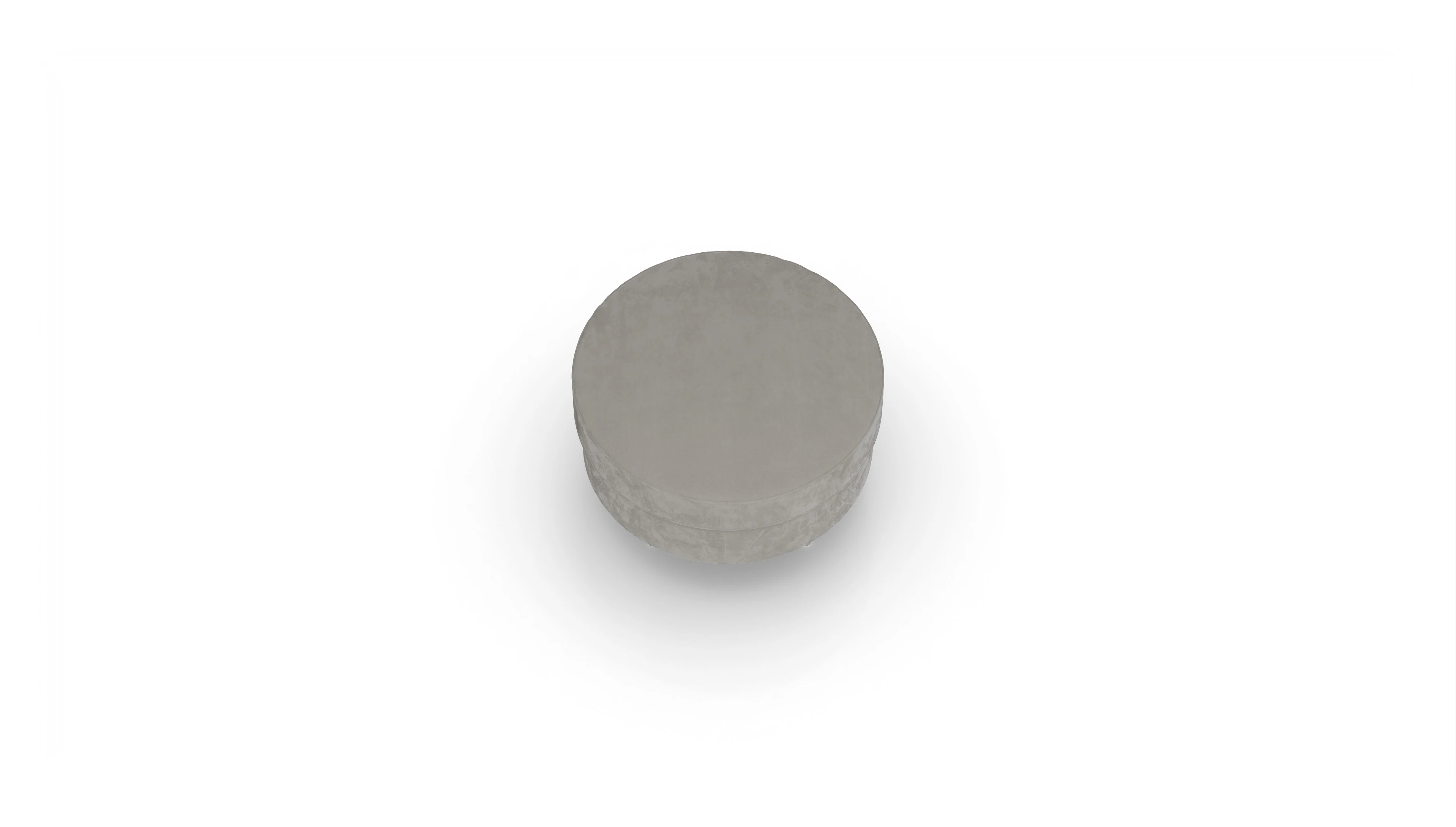Design-Hocker Silea Ansicht des Produktes Silea Hocker in Samt grau