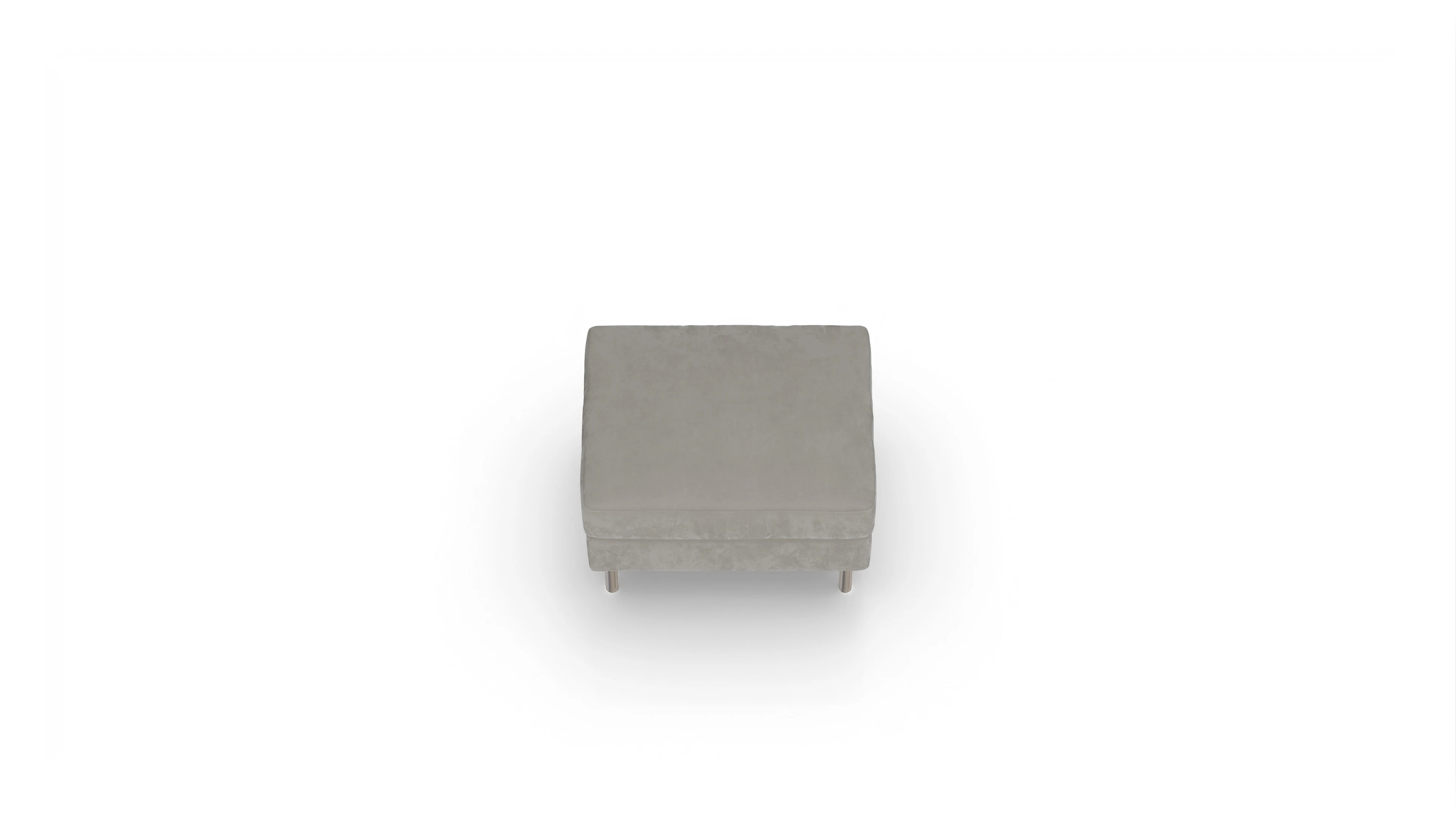 Design-Hocker Silea Ansicht des Produktes Silea Hocker in Samt grau