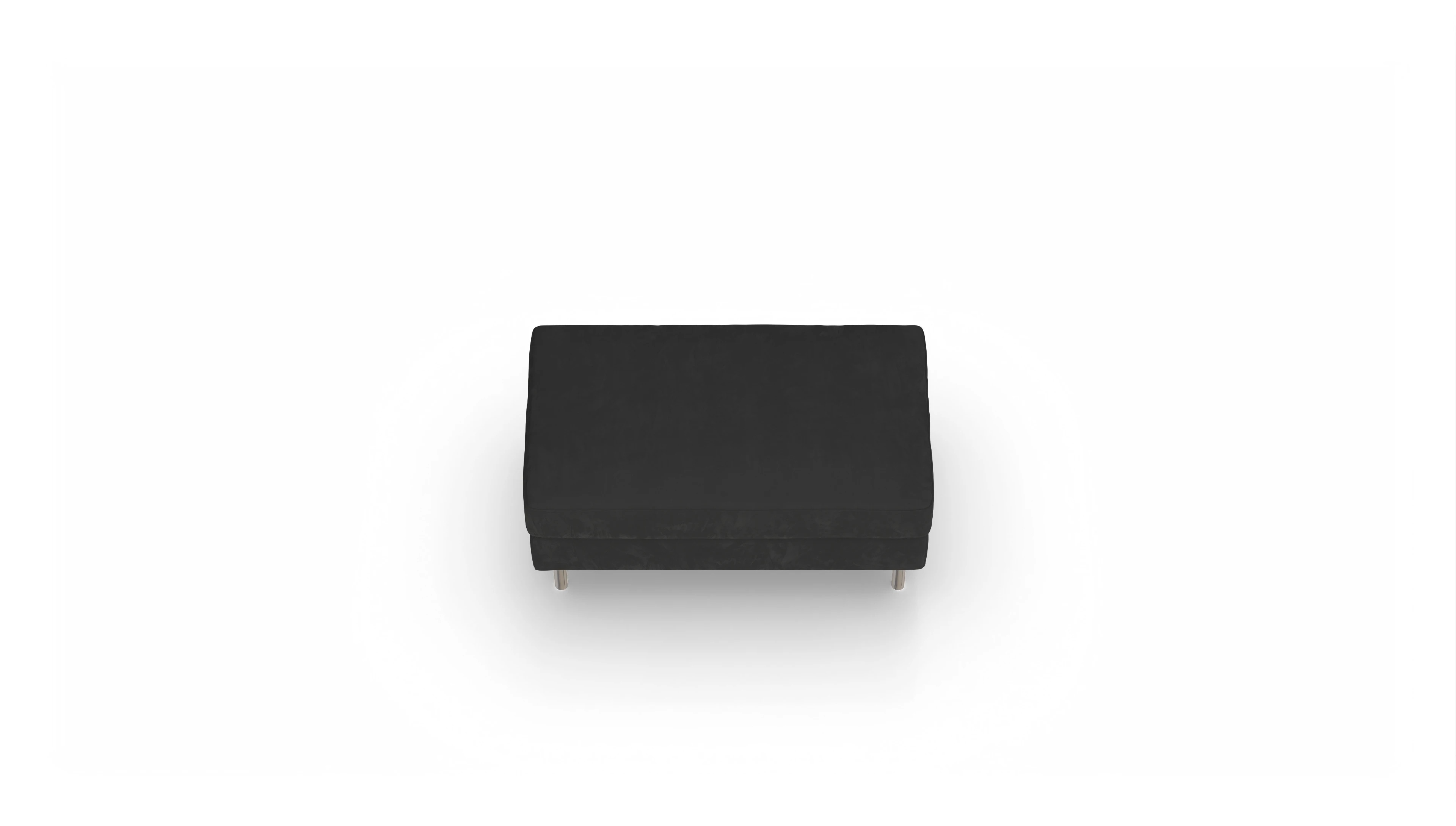 Design-Hocker Silea Ansicht des Produktes Silea Hocker in Samt schwarz