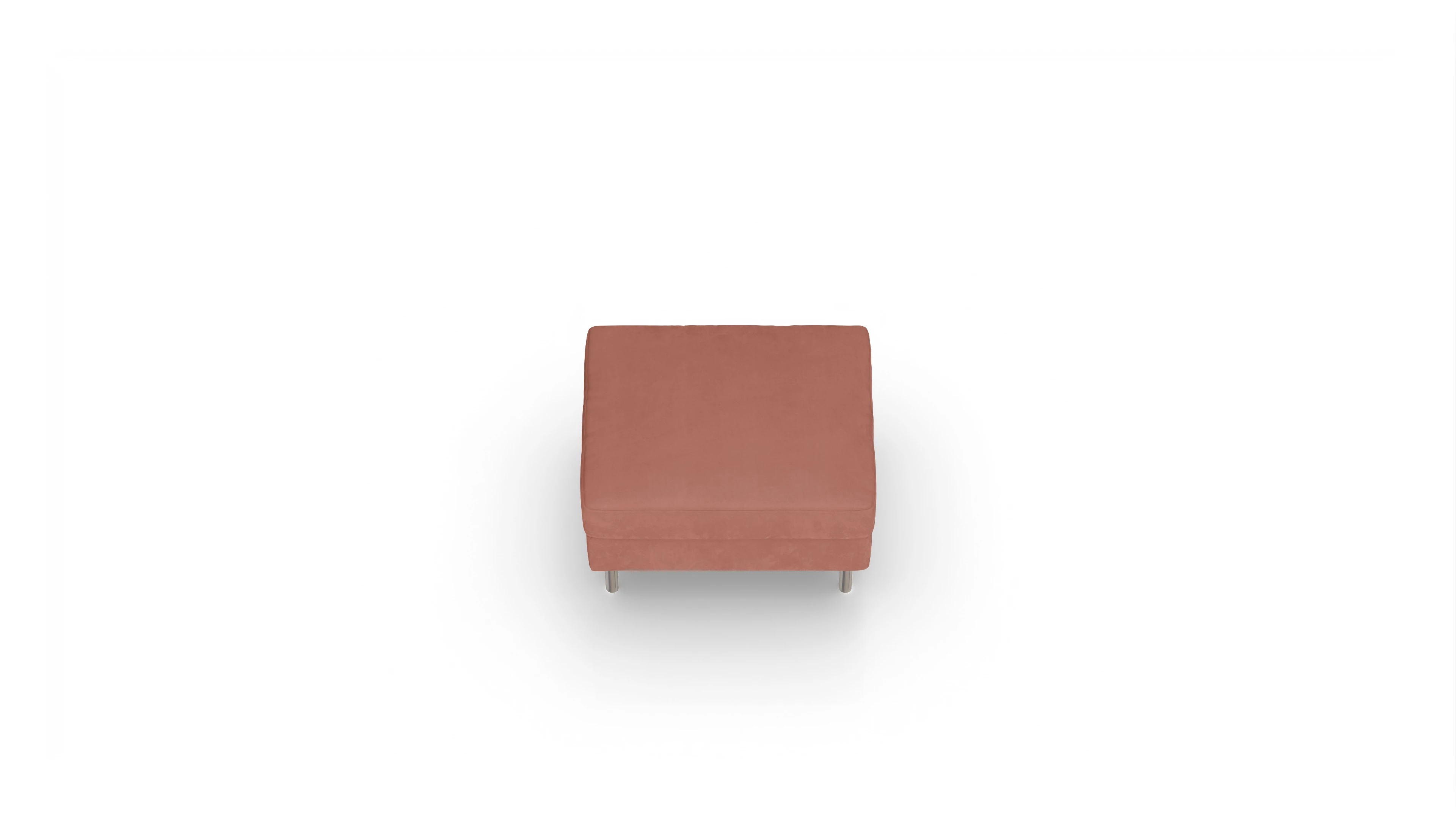 Ansicht des Produktes Silea Hocker in Samt rot