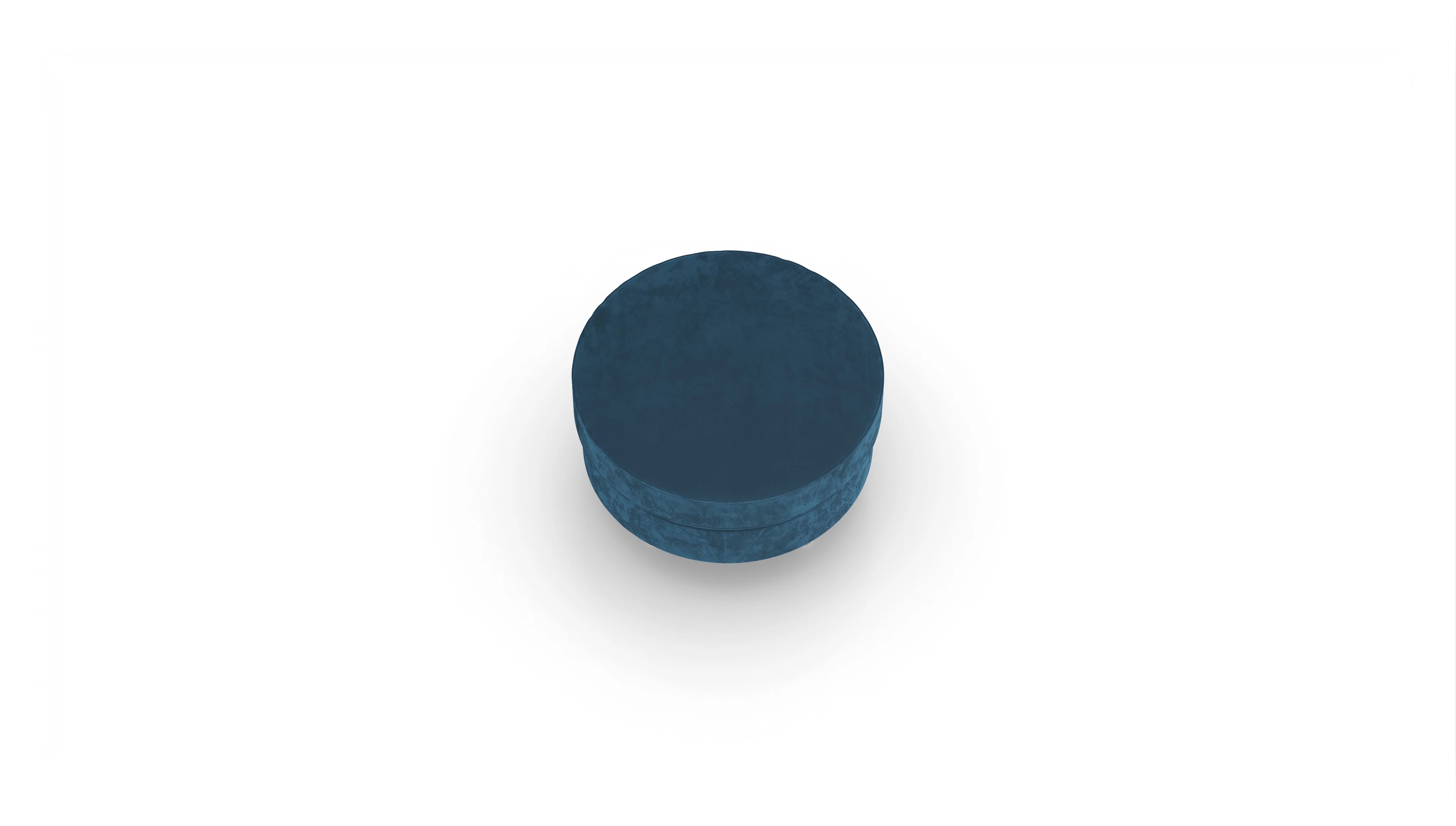 Ansicht des Produktes Silea Hocker in Samt blau
