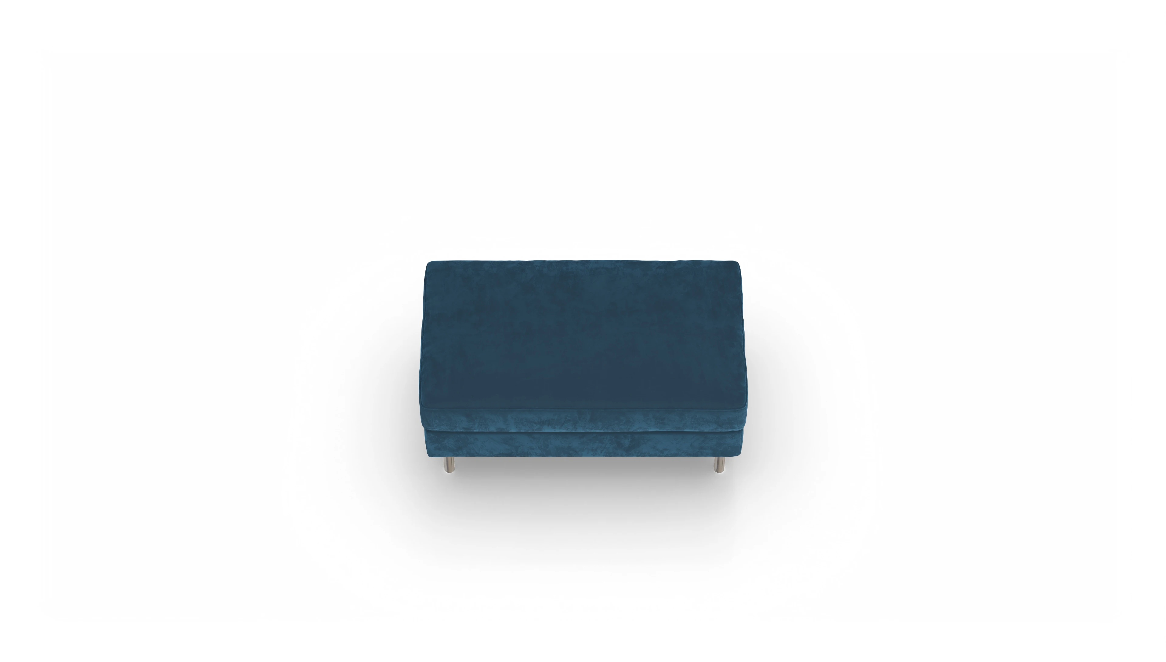 Design-Hocker Silea Ansicht des Produktes Silea Hocker in Samt blau