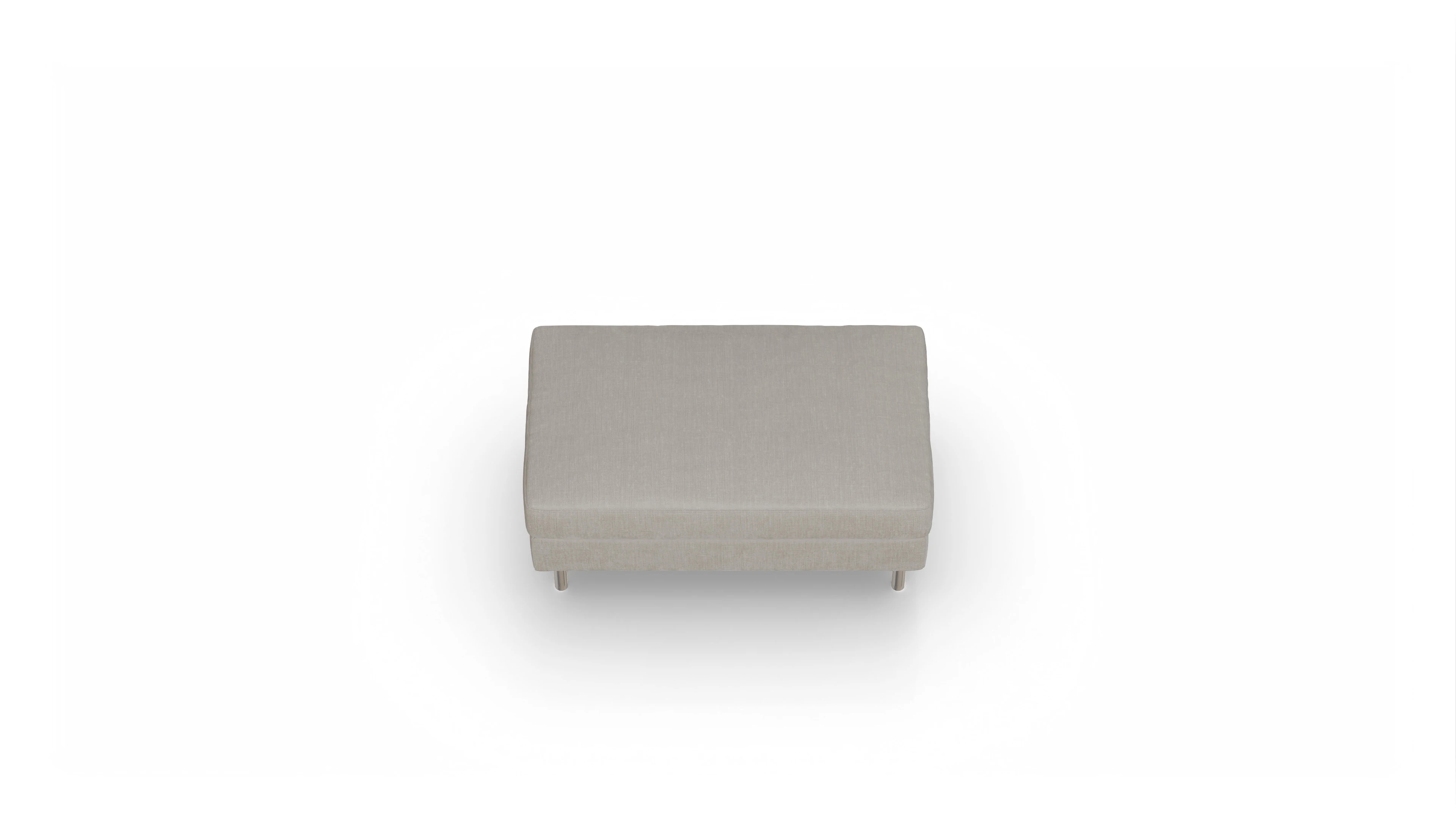 Design-Hocker Silea Ansicht des Produktes Silea Hocker in Stoff grau