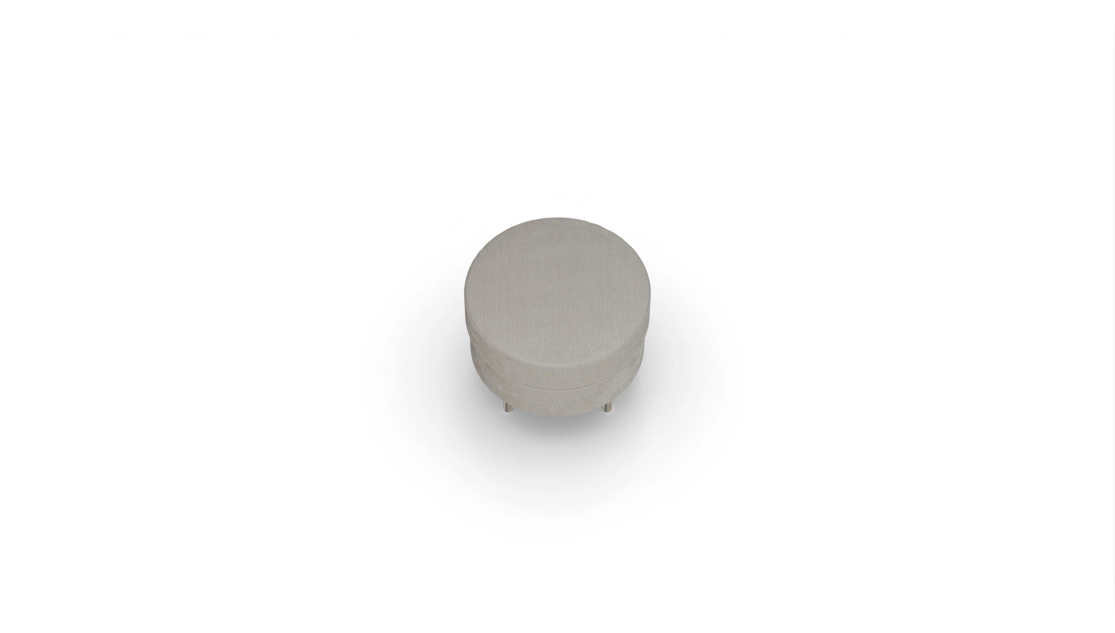 Ansicht des Produktes Silea Hocker in Stoff grau