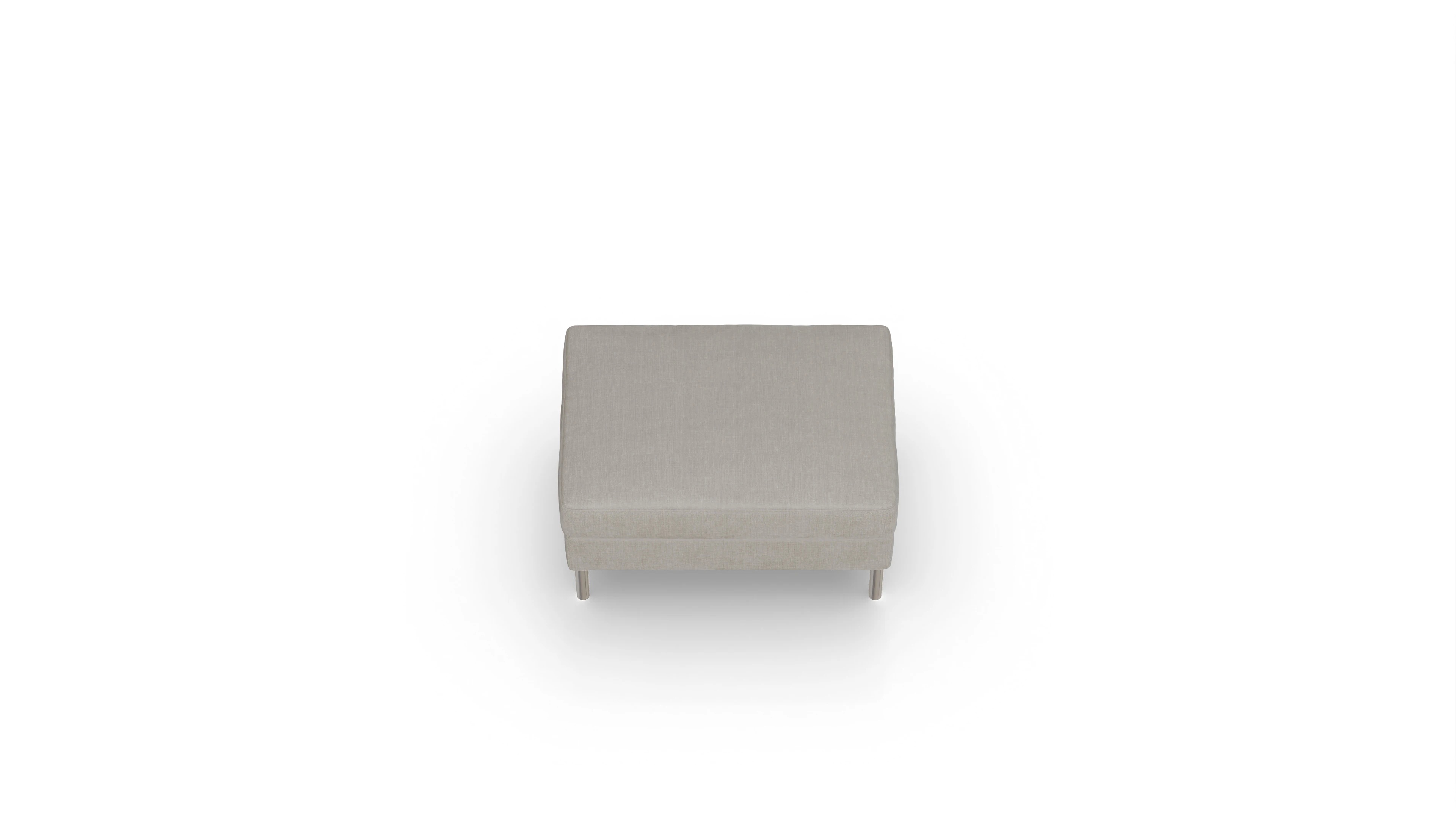 Design-Hocker Silea Ansicht des Produktes Silea Hocker in Stoff grau