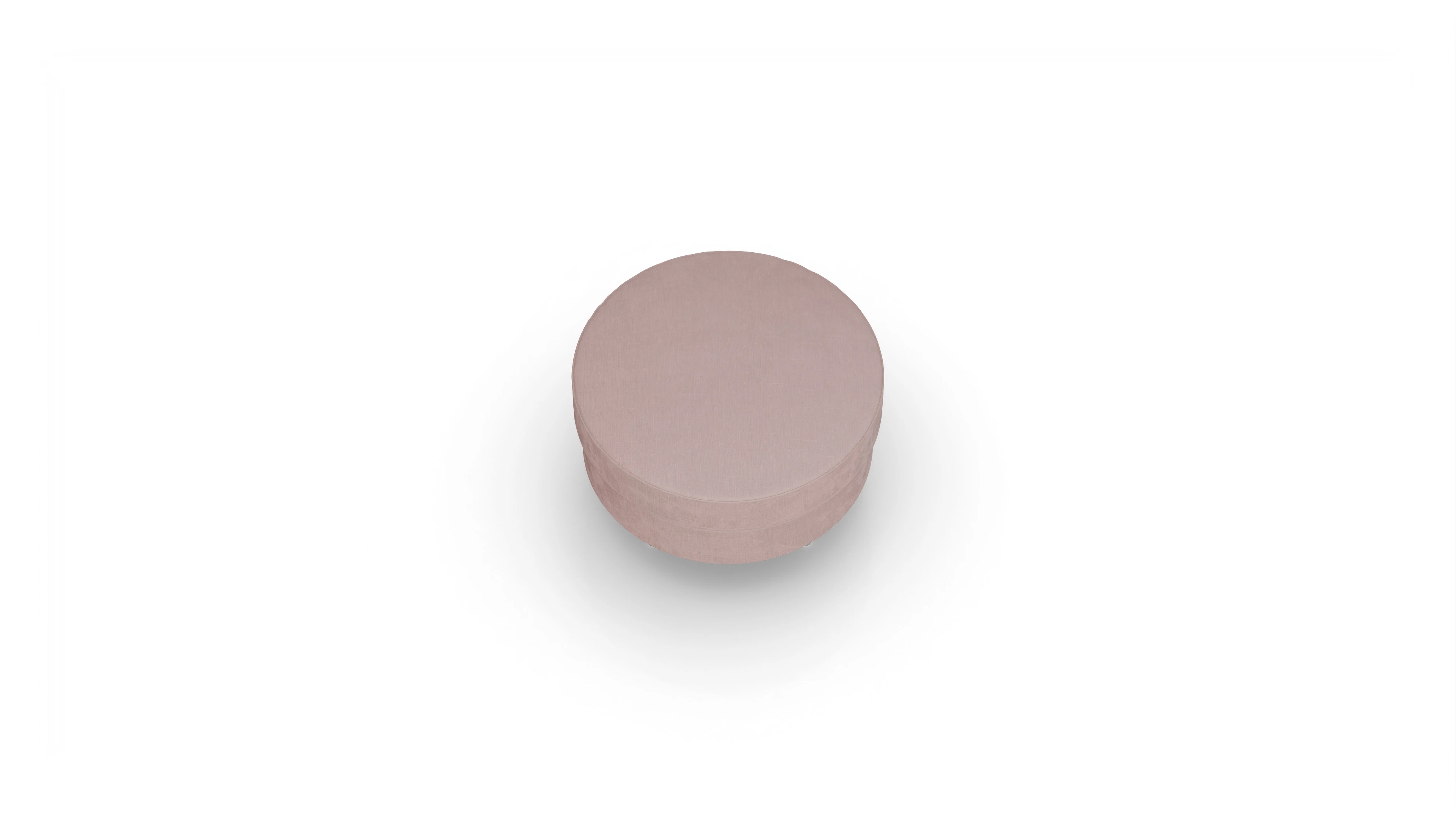 Ansicht des Produktes Silea Hocker in Stoff rot