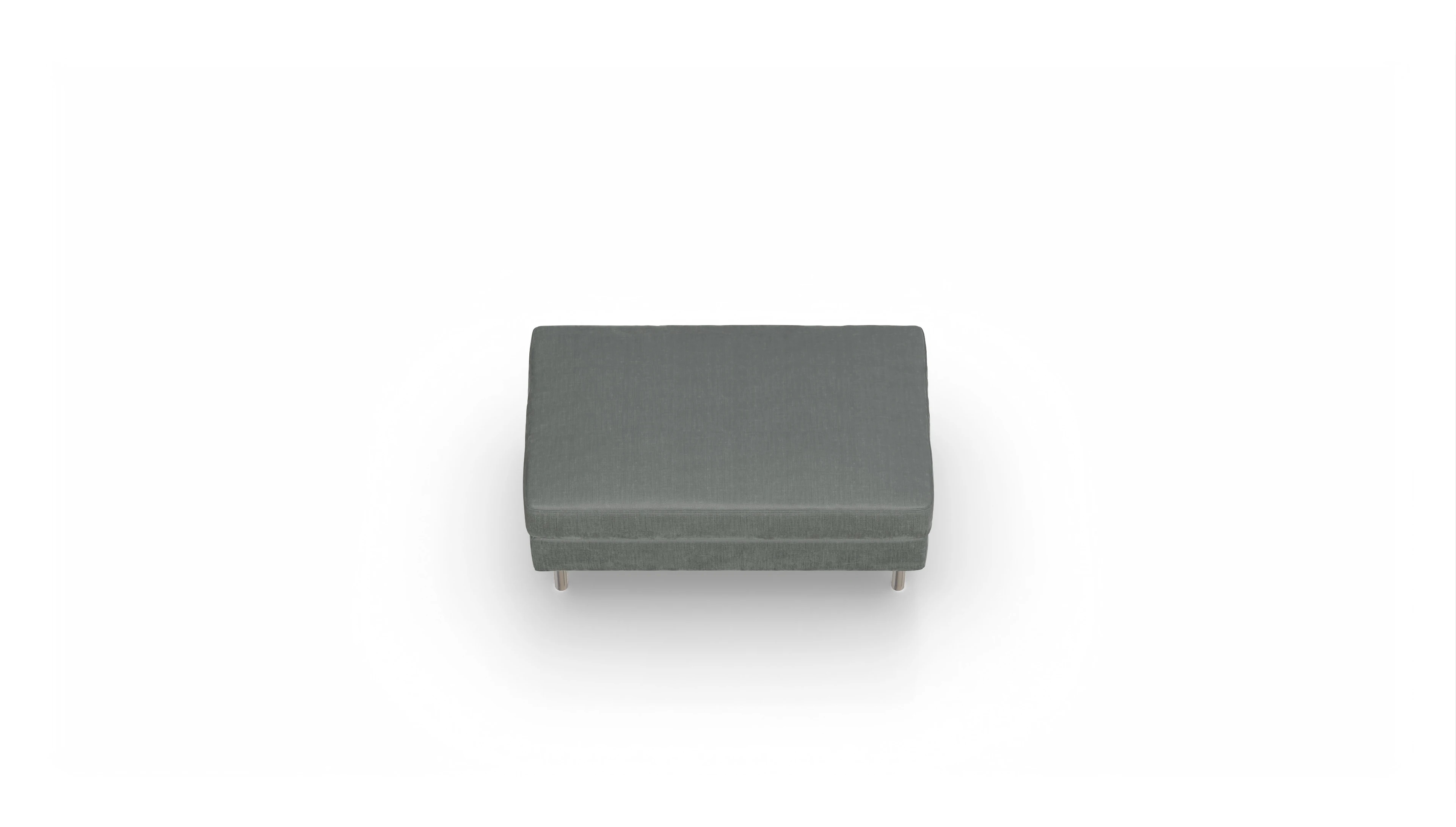 Ansicht des Produktes Silea Hocker in Stoff grau