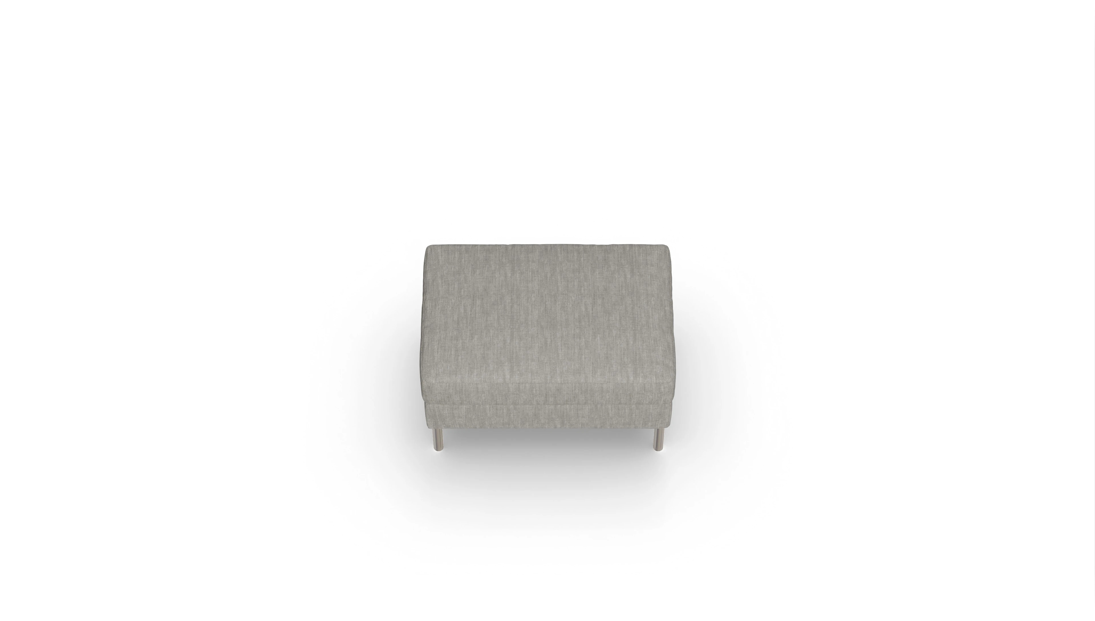 Ansicht des Produktes Silea Hocker in Stoff grau