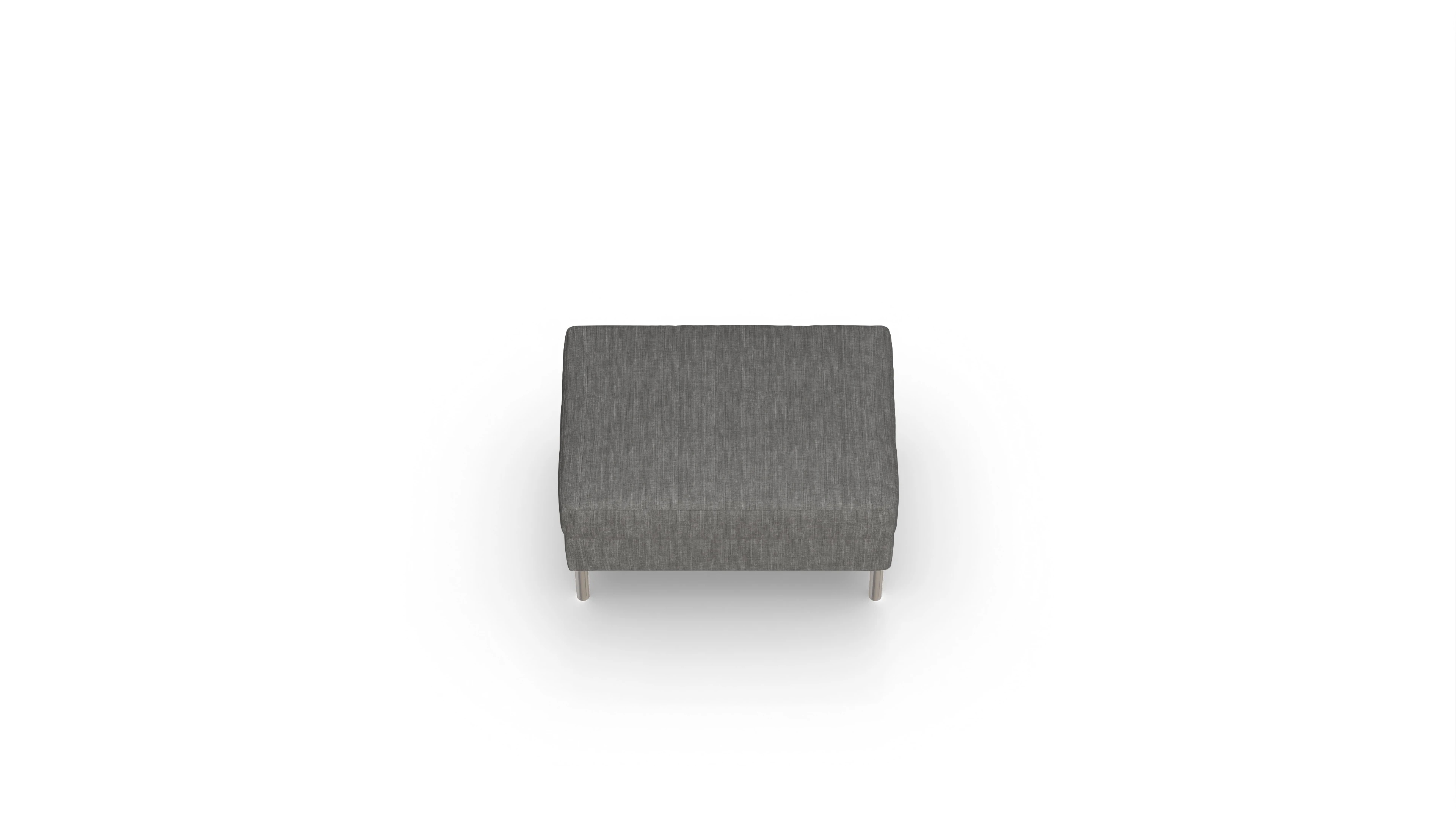Design-Hocker Silea Ansicht des Produktes Silea Hocker in Stoff grau