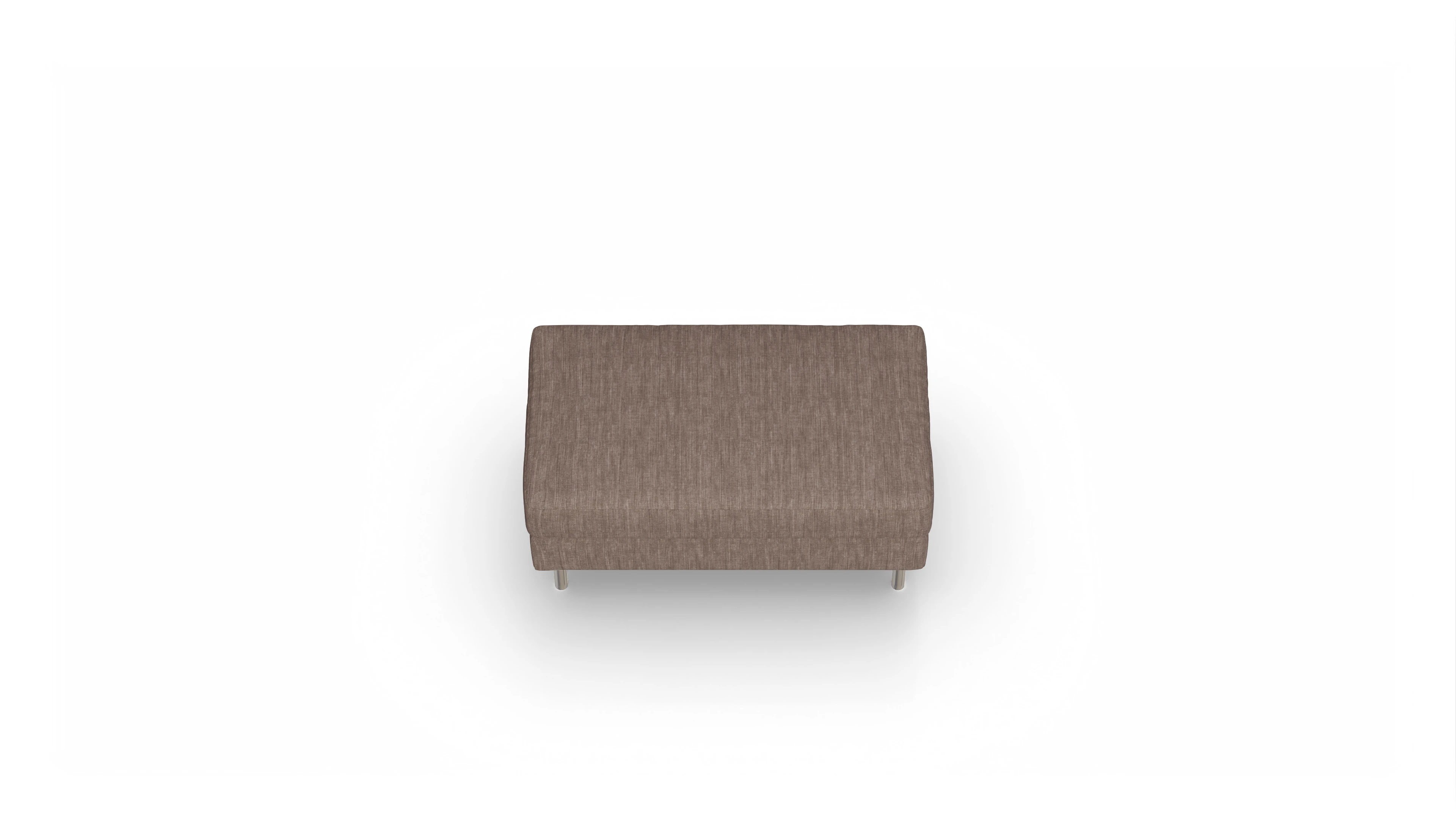 Ansicht des Produktes Silea Hocker in Stoff braun