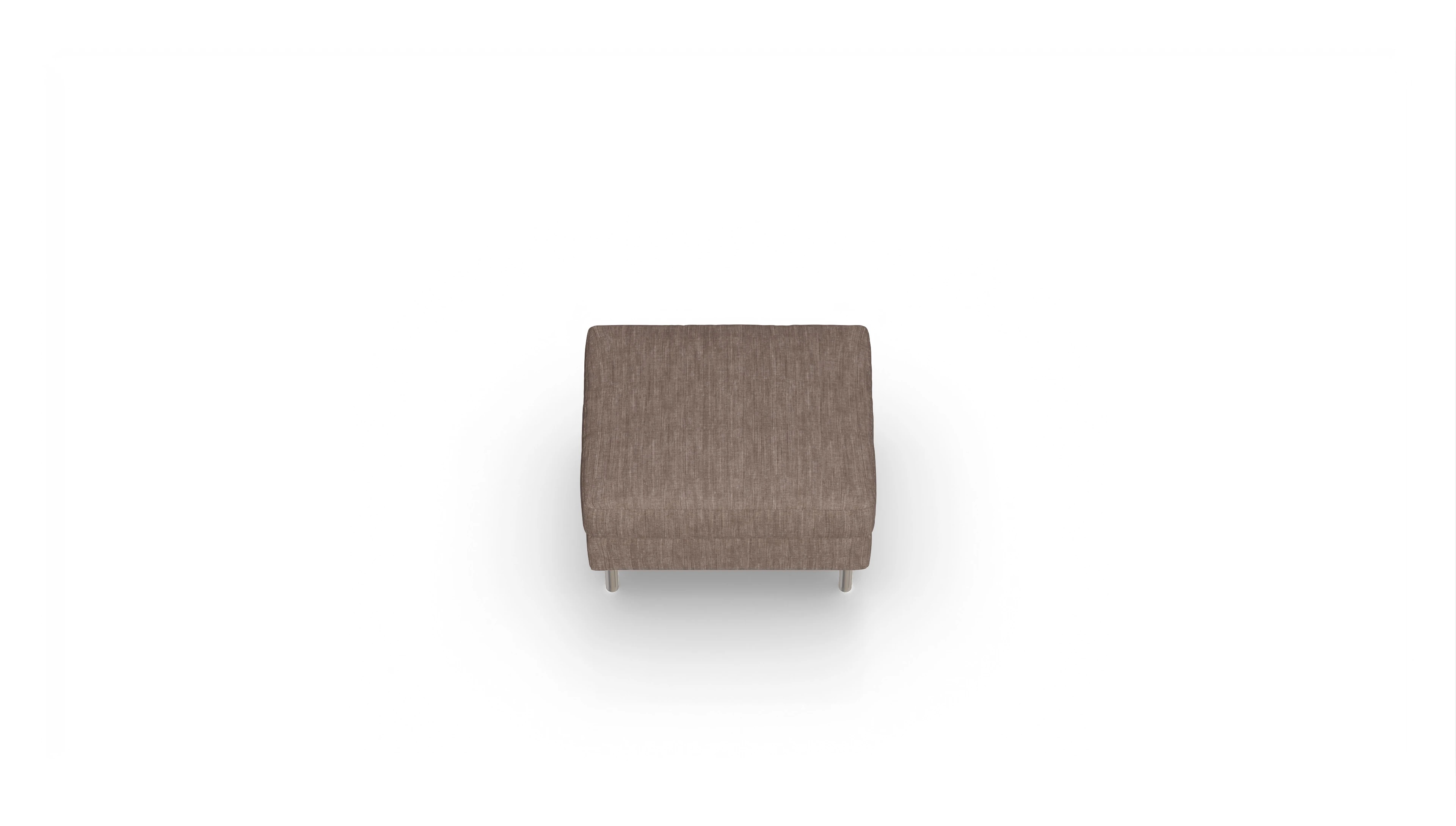 Ansicht des Produktes Silea Hocker in Stoff braun