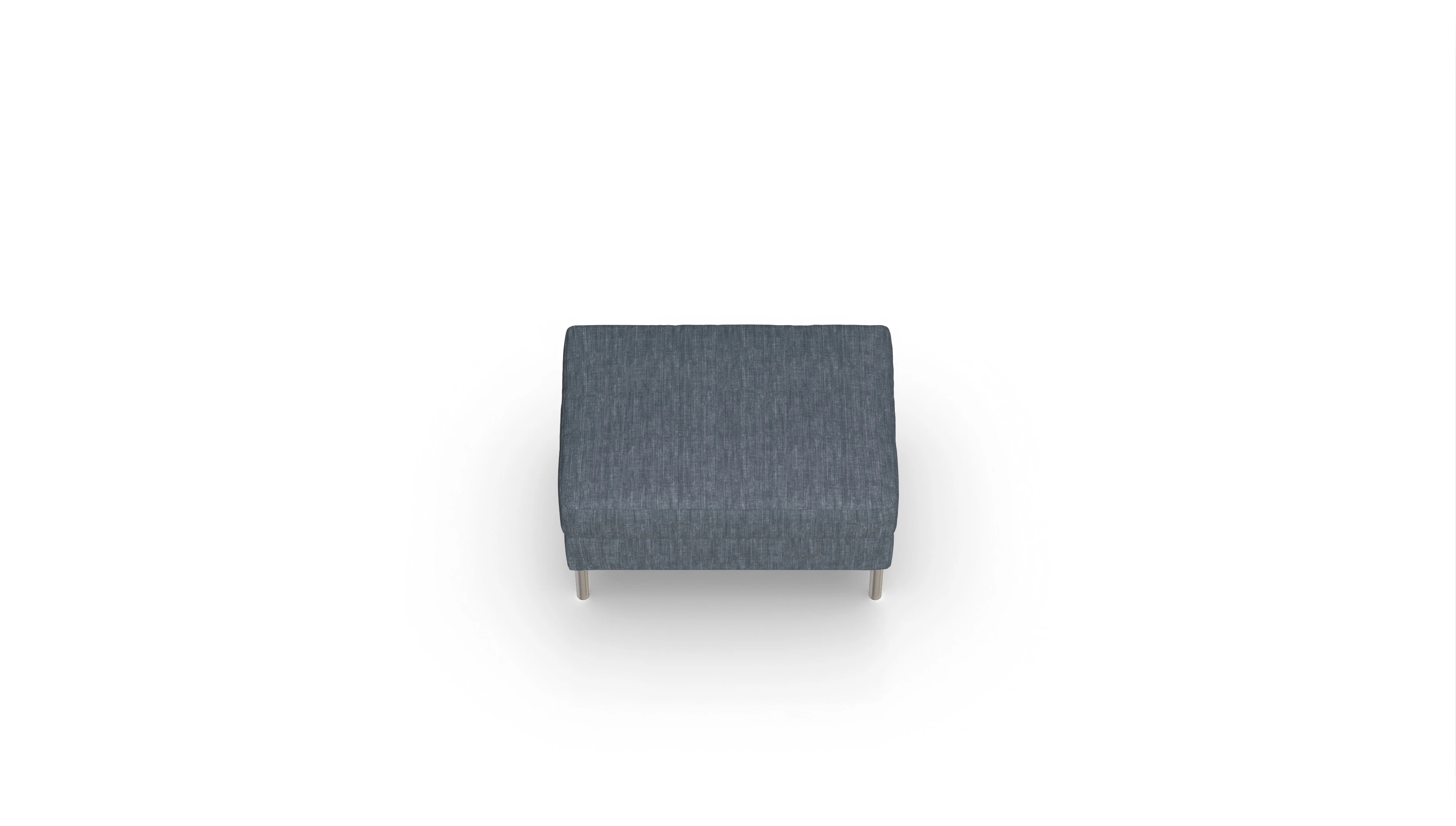 Ansicht des Produktes Silea Hocker in Stoff grau