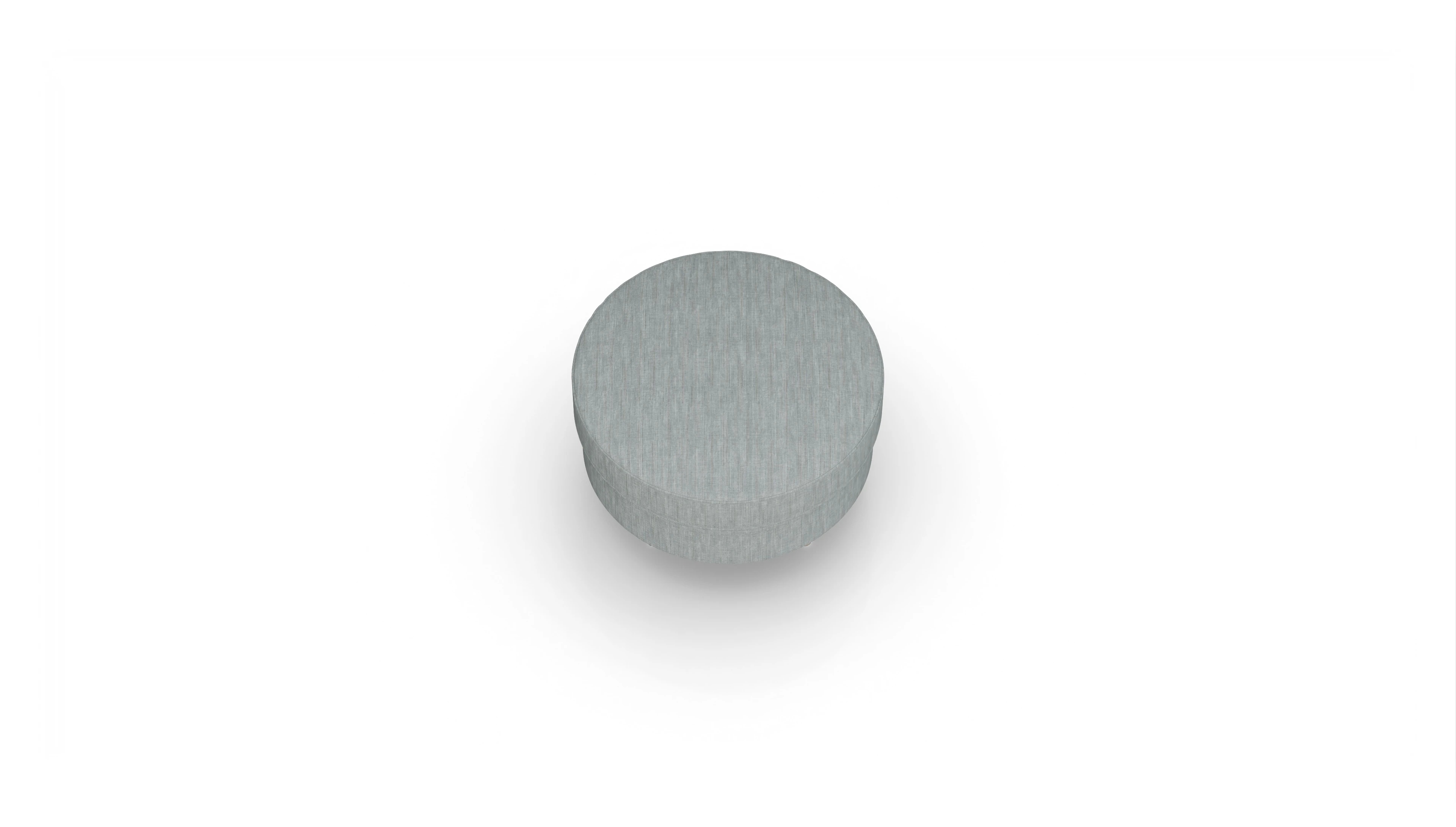 Ansicht des Produktes Silea Hocker in Stoff blau