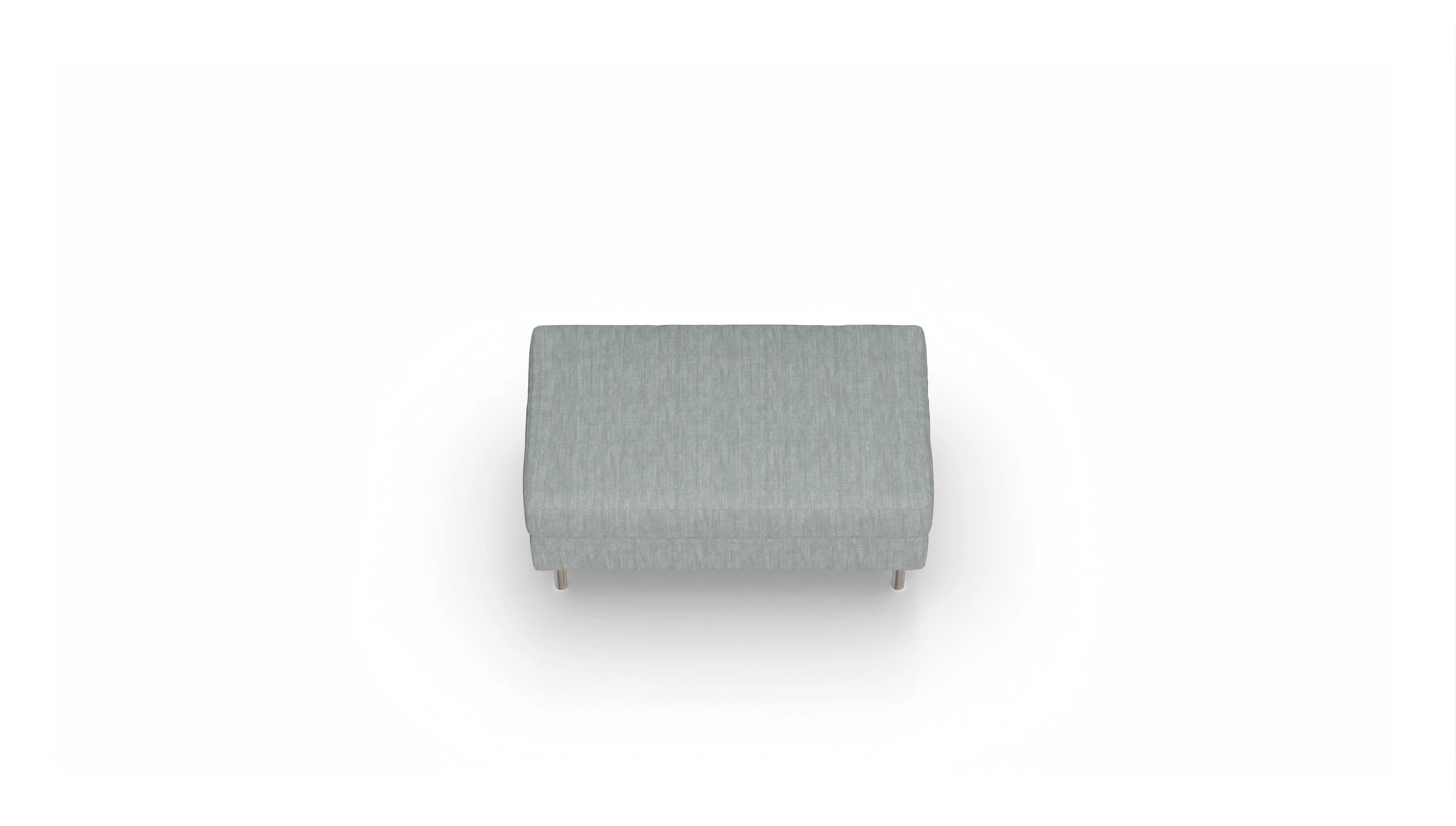 Ansicht des Produktes Silea Hocker in Stoff blau