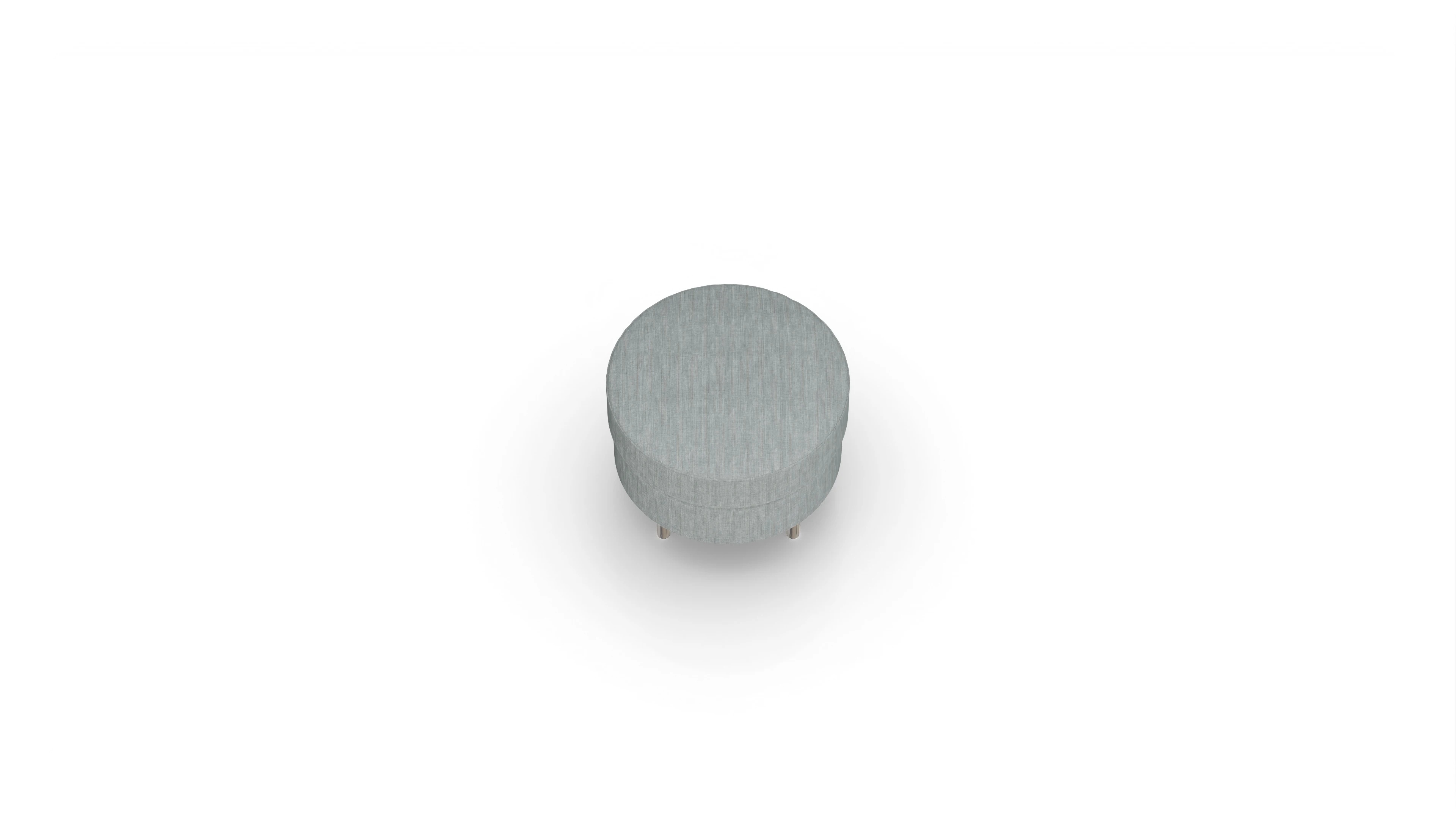 Ansicht des Produktes Silea Hocker in Stoff blau