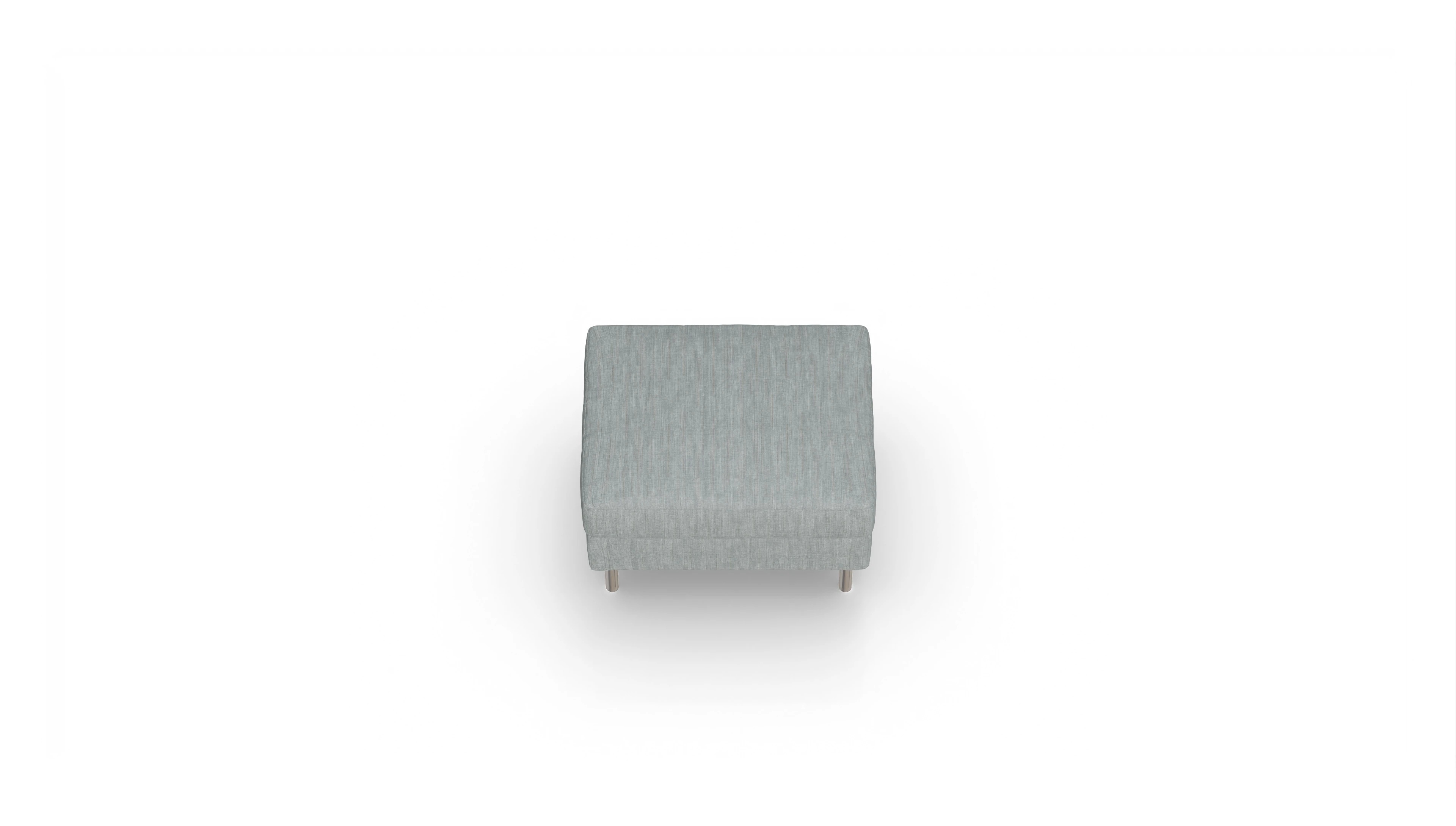 Design-Hocker Silea Ansicht des Produktes Silea Hocker in Stoff blau