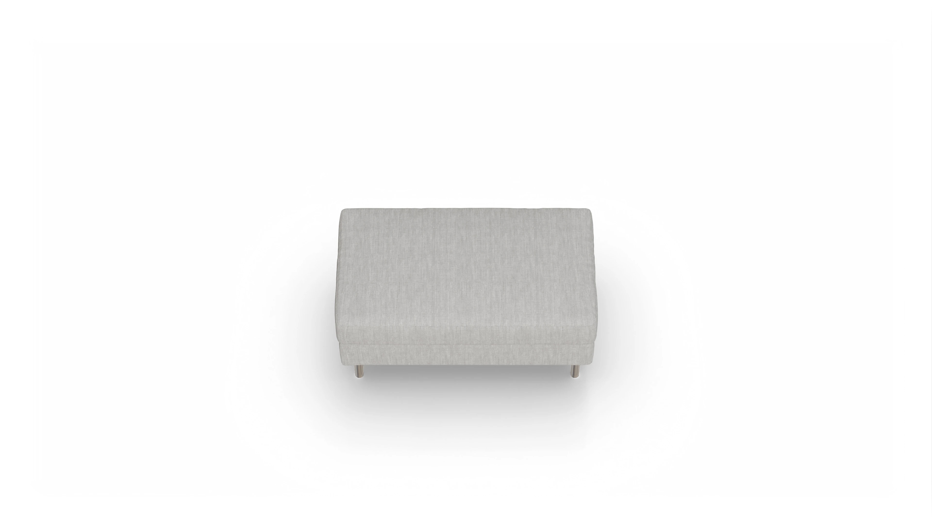 Design-Hocker Silea Ansicht des Produktes Silea Hocker in Stoff beige