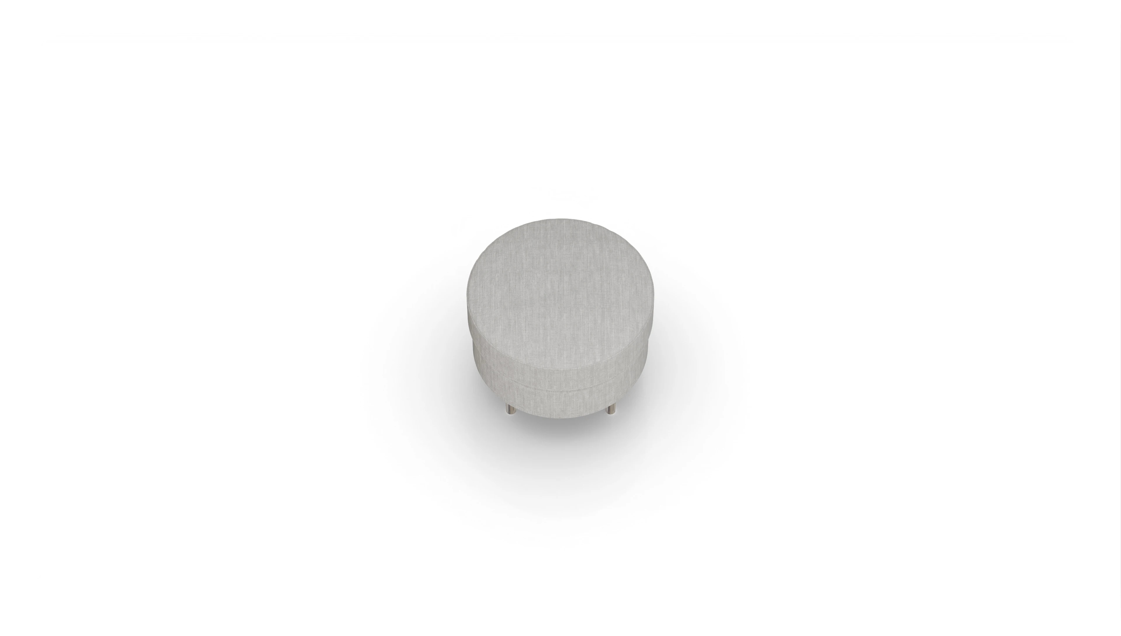 Ansicht des Produktes Silea Hocker in Stoff beige