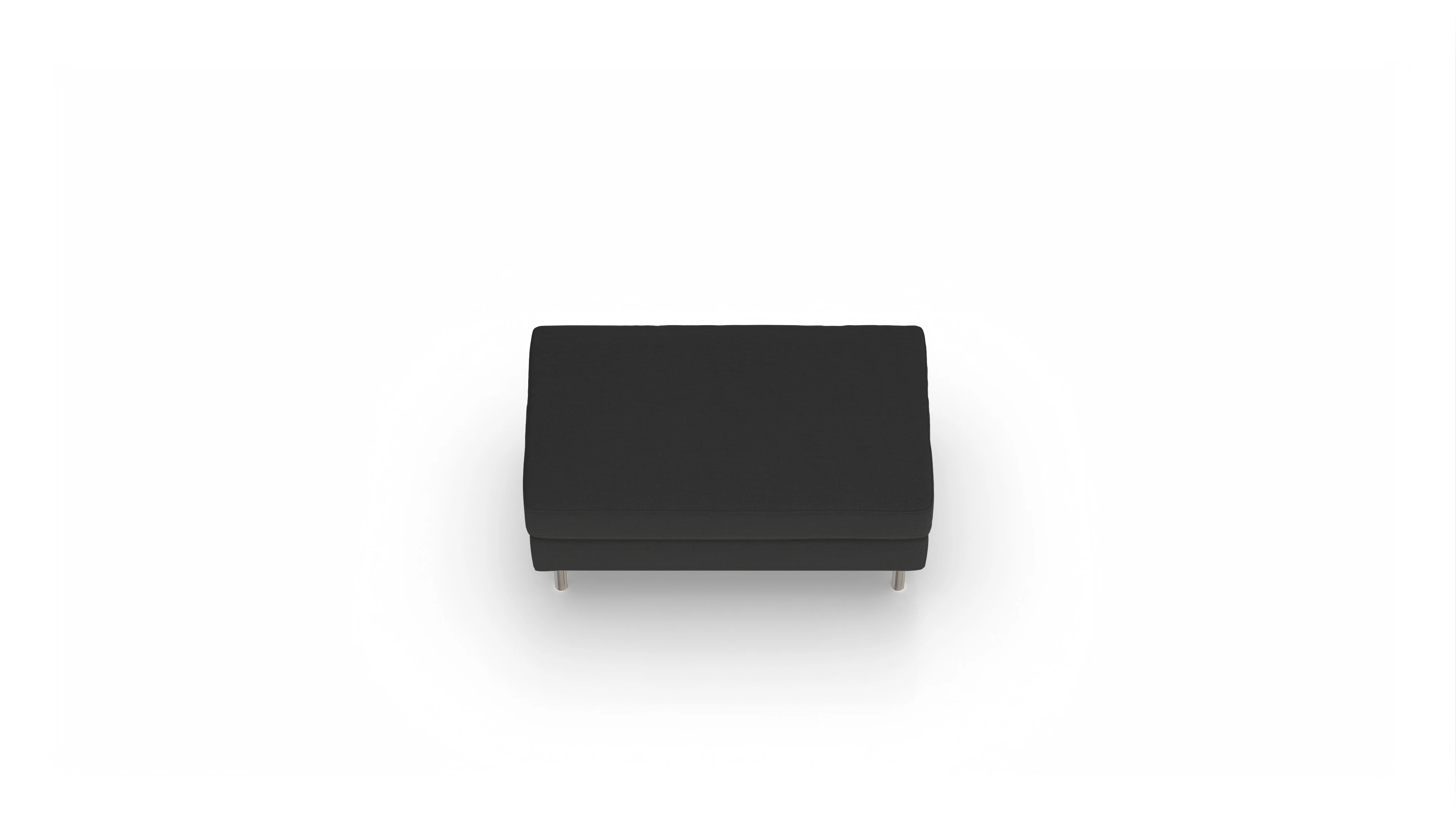Design-Hocker Silea Ansicht des Produktes Silea Hocker in Stoff schwarz