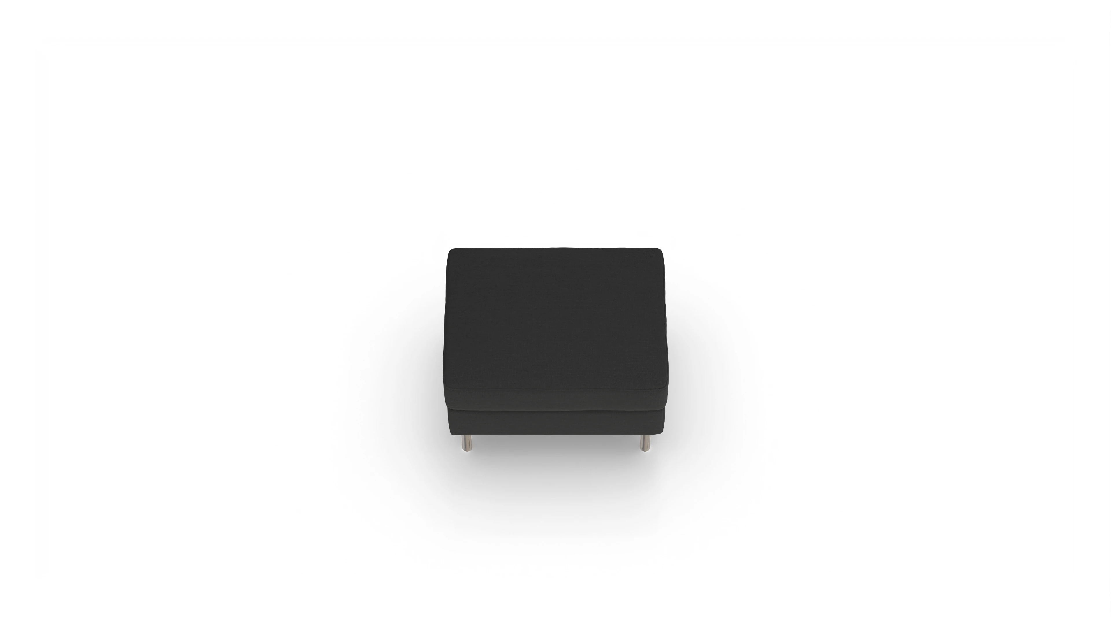Design-Hocker Silea Ansicht des Produktes Silea Hocker in Stoff schwarz